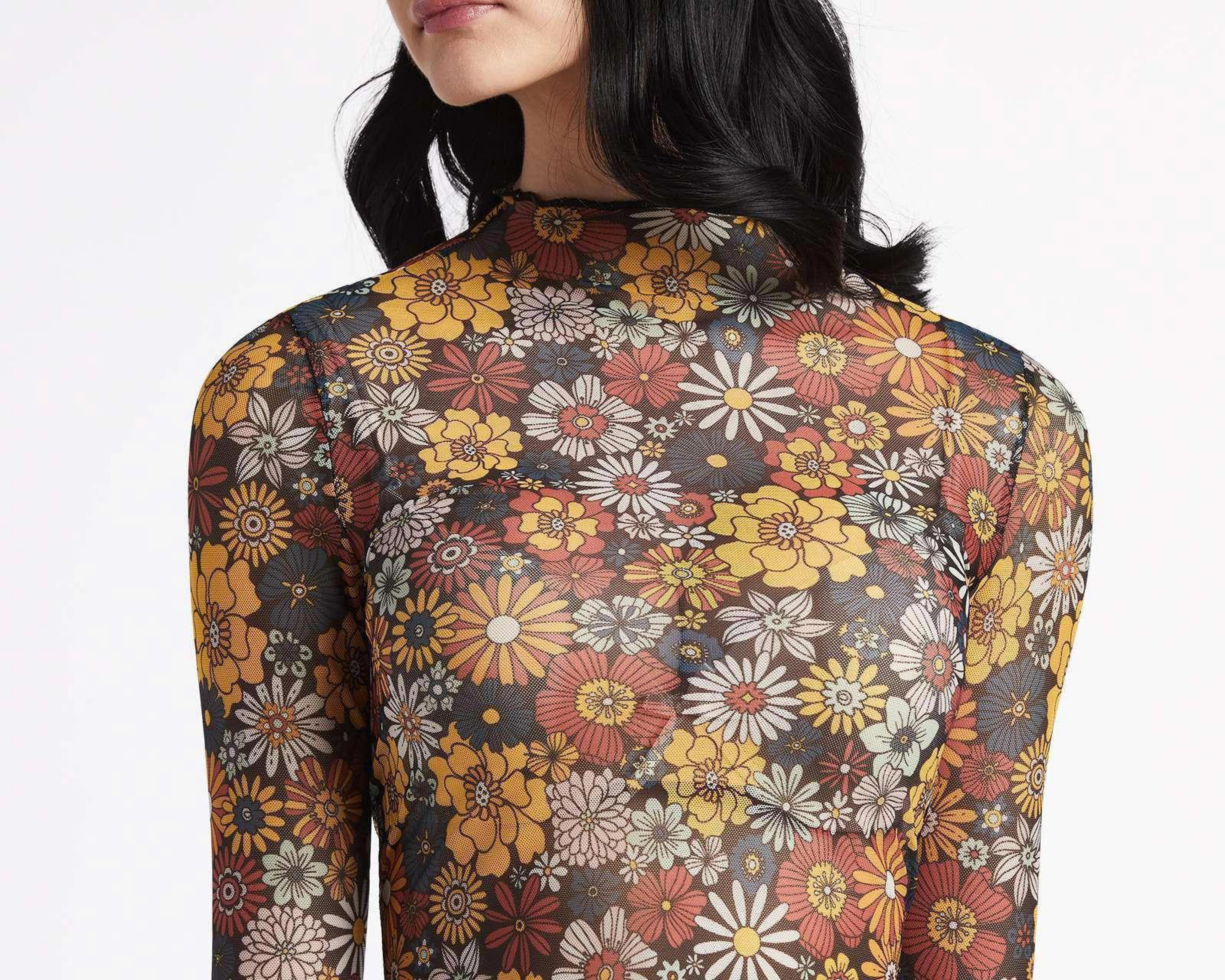 Foto 8 pulgar | Playera Thinner Floral Manga 3/4