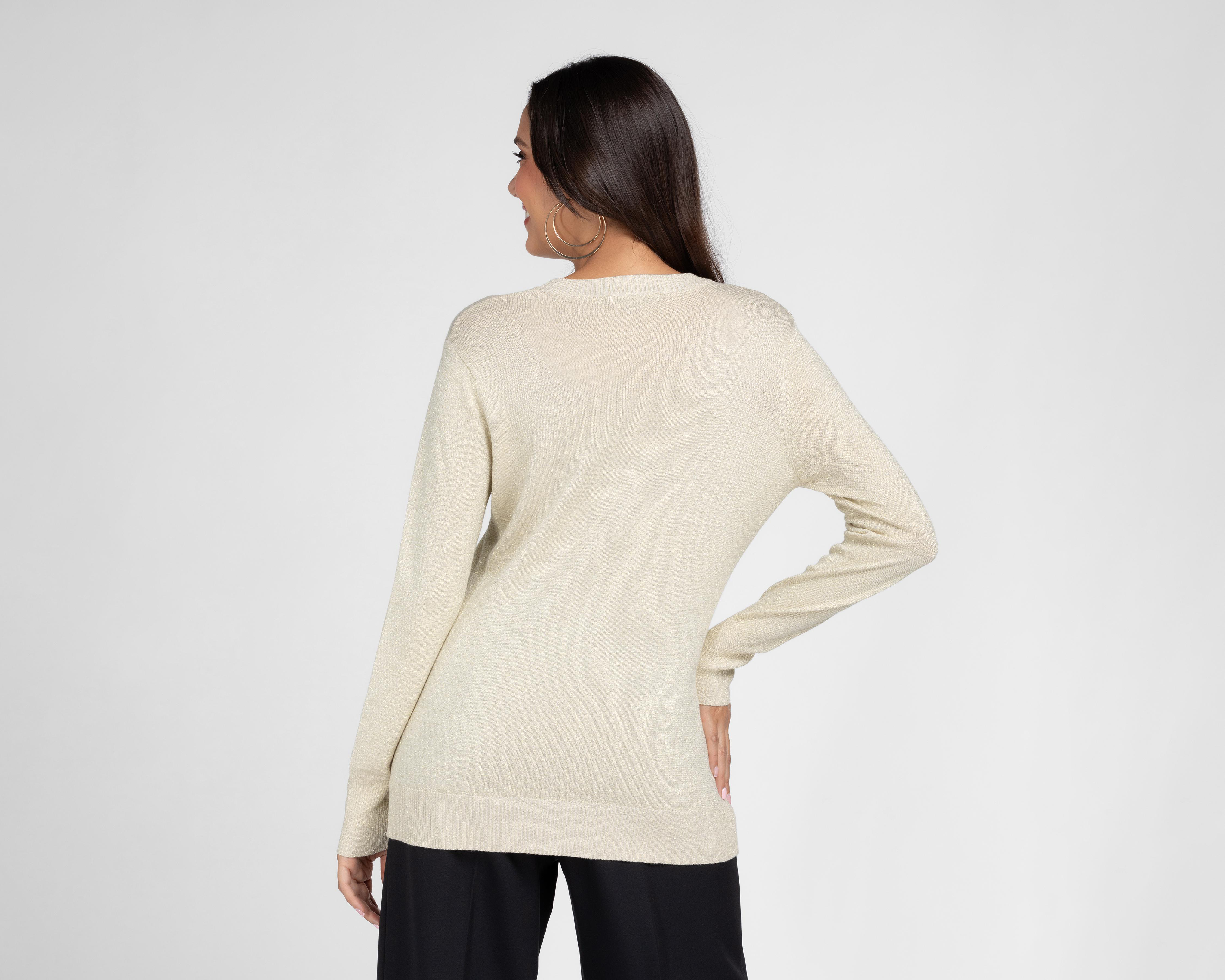 Foto 4 pulgar | Cárdigan Sahara Beige con Botones