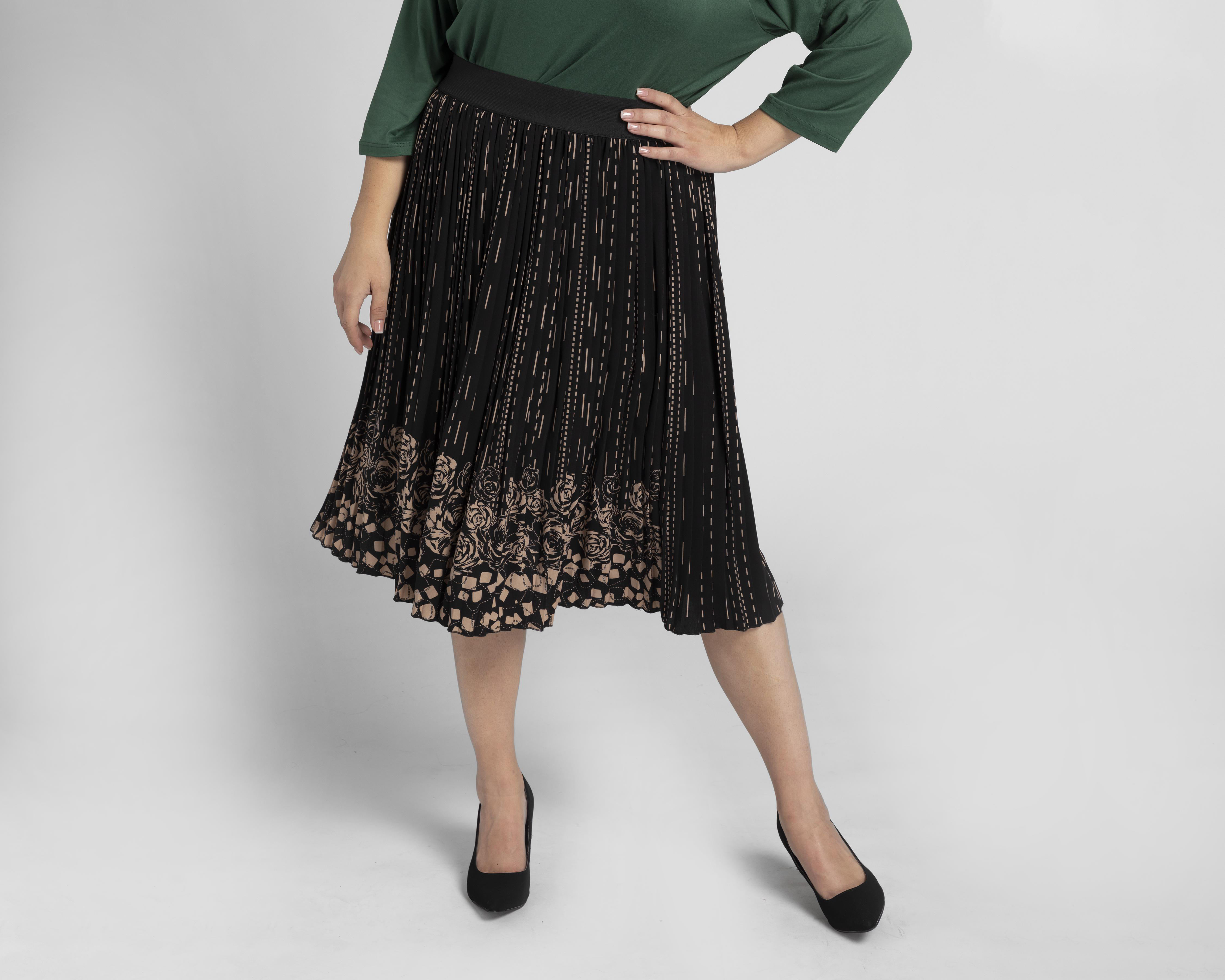 Foto 2 | Falda Midi Sahara Plisada