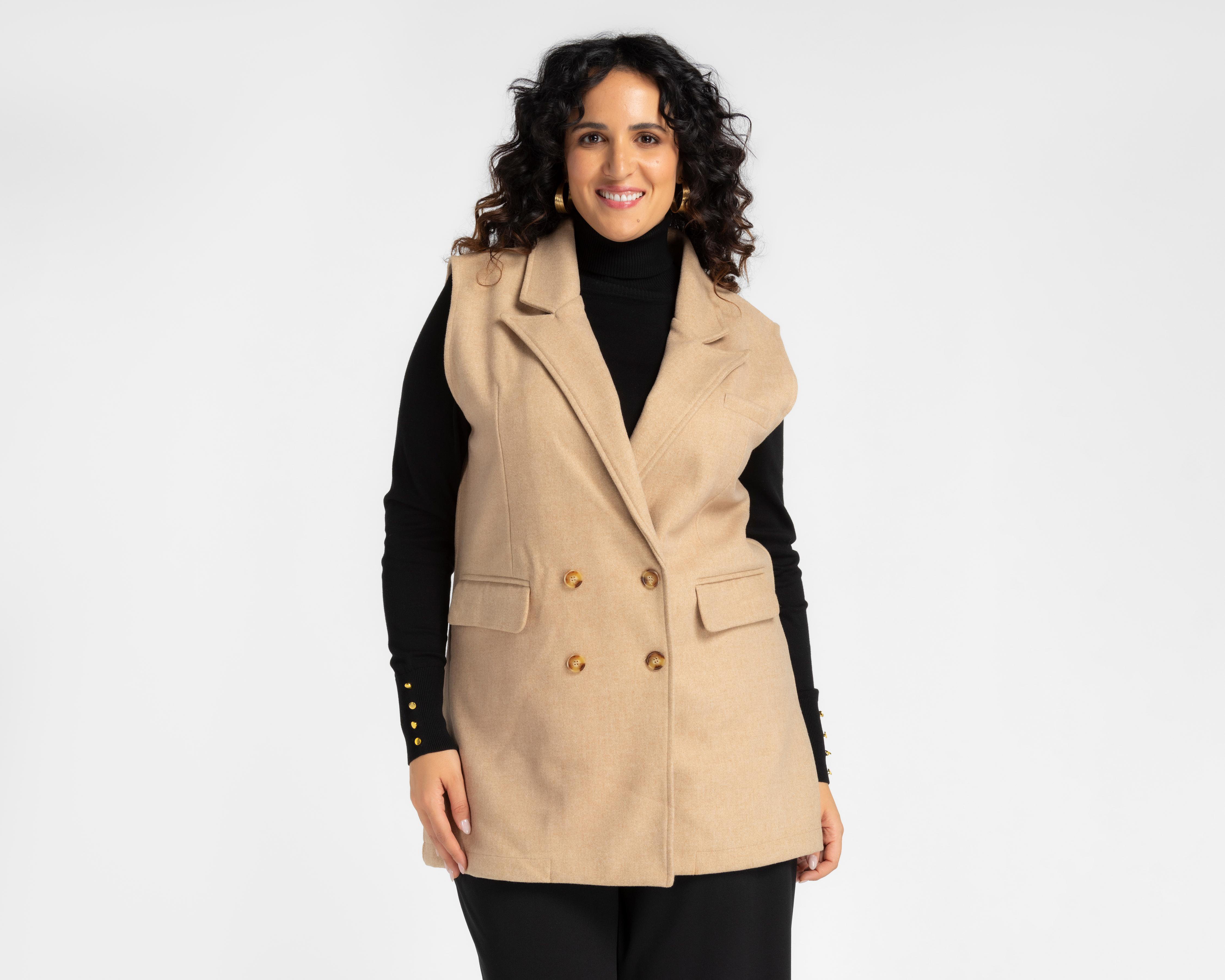 Foto 4 | Chaleco con Botones Sahara para Mujer
