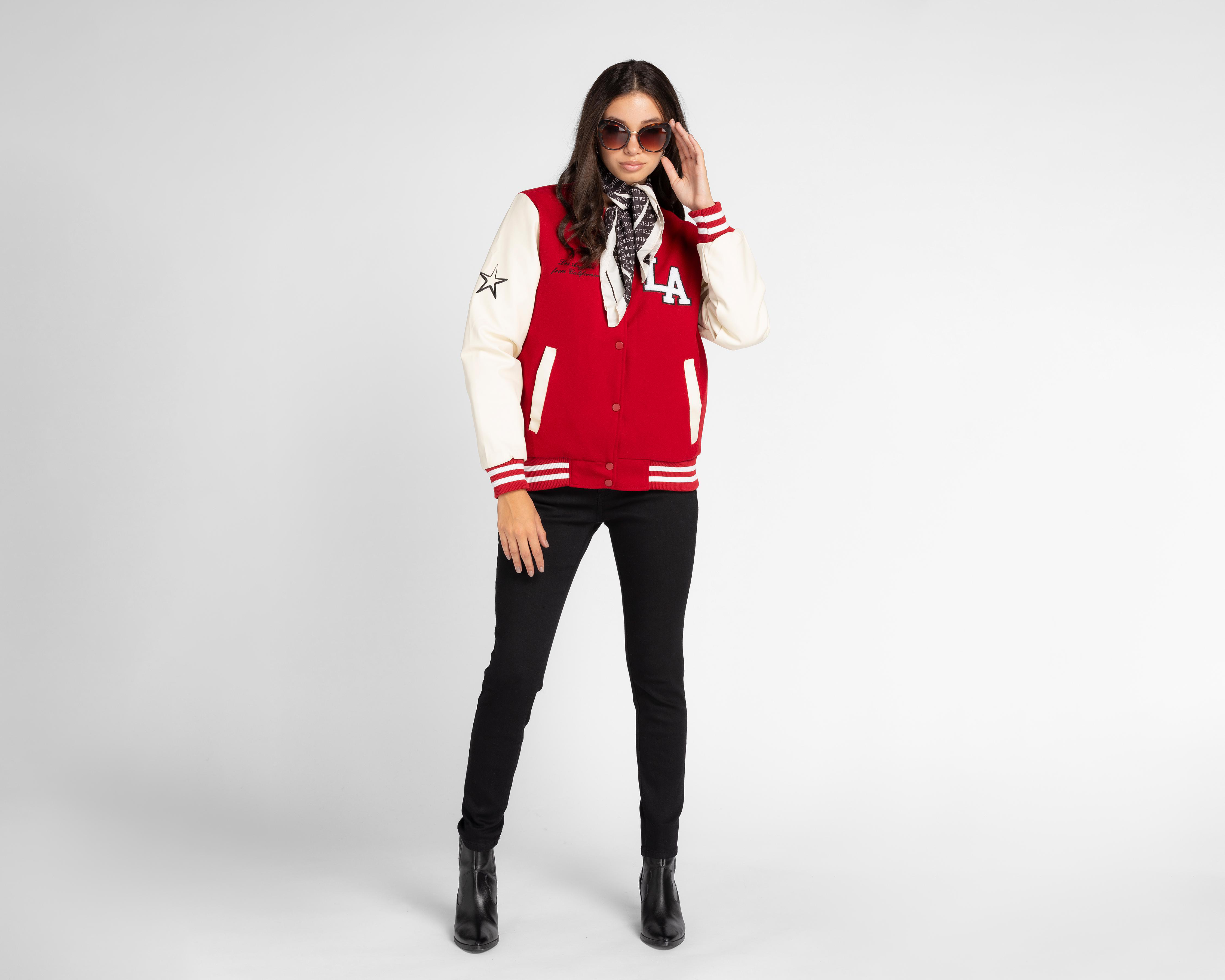 Foto 2 | Chamarra American Fly Roja con Botones