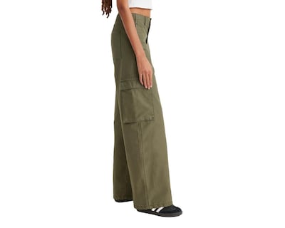 Foto 2 | Pantalón Cargo Levi's Baggy Verde para Mujer