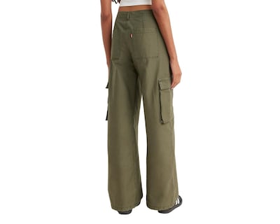 Foto 3 | Pantalón Cargo Levi's Baggy Verde para Mujer