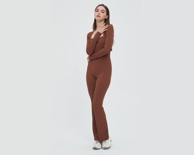 Foto 2 | Jumper Thinner Casual Café con Manga Larga