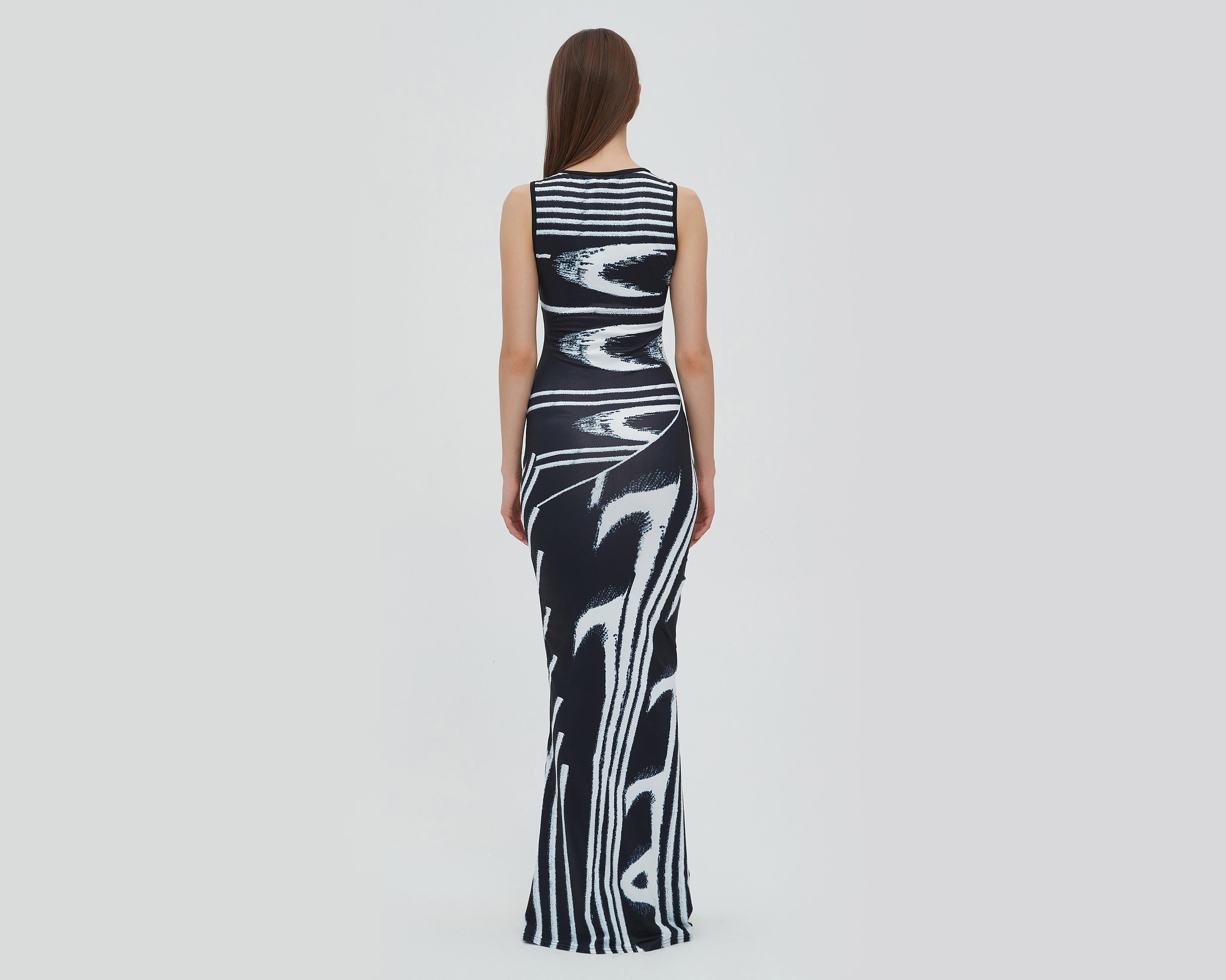Foto 5 pulgar | Vestido Thinner Casual sin Mangas Estampado