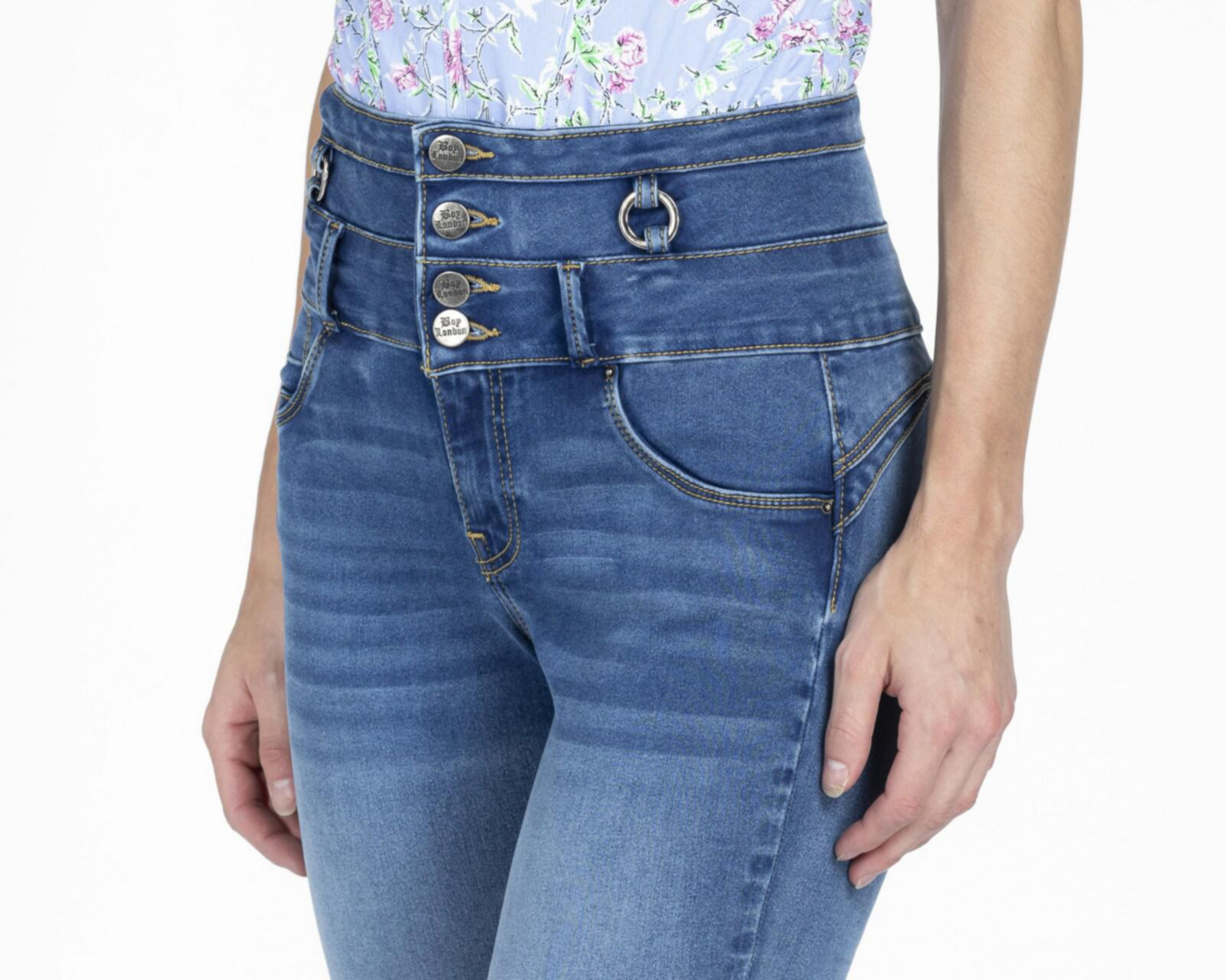 Foto 5 pulgar | Jeans Boy London Straight Fit para Mujer