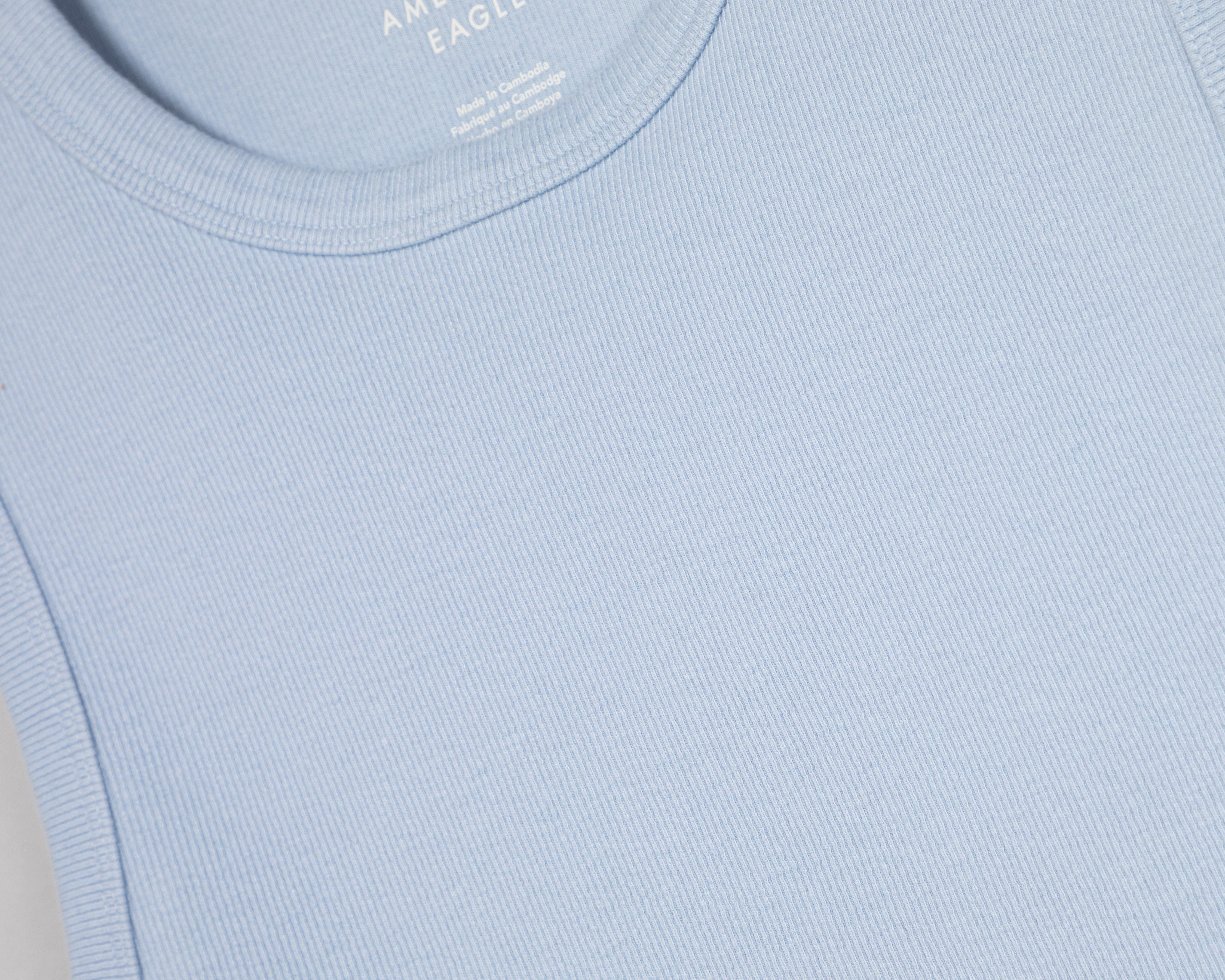 Foto 4 pulgar | Blusa Azul American Eagle para Mujer