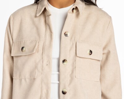 Foto 4 | Chamarra Refill Beige con Botones