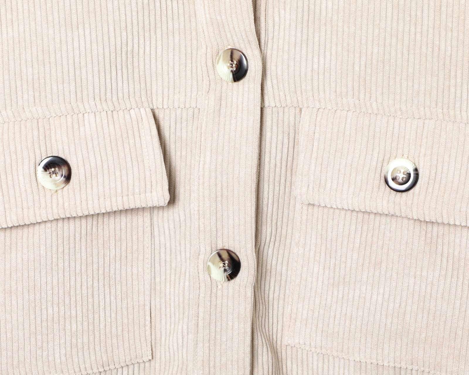 Foto 6 pulgar | Chamarra Refill Beige con Botones