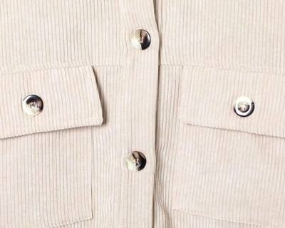 Foto 5 | Chamarra Refill Beige con Botones