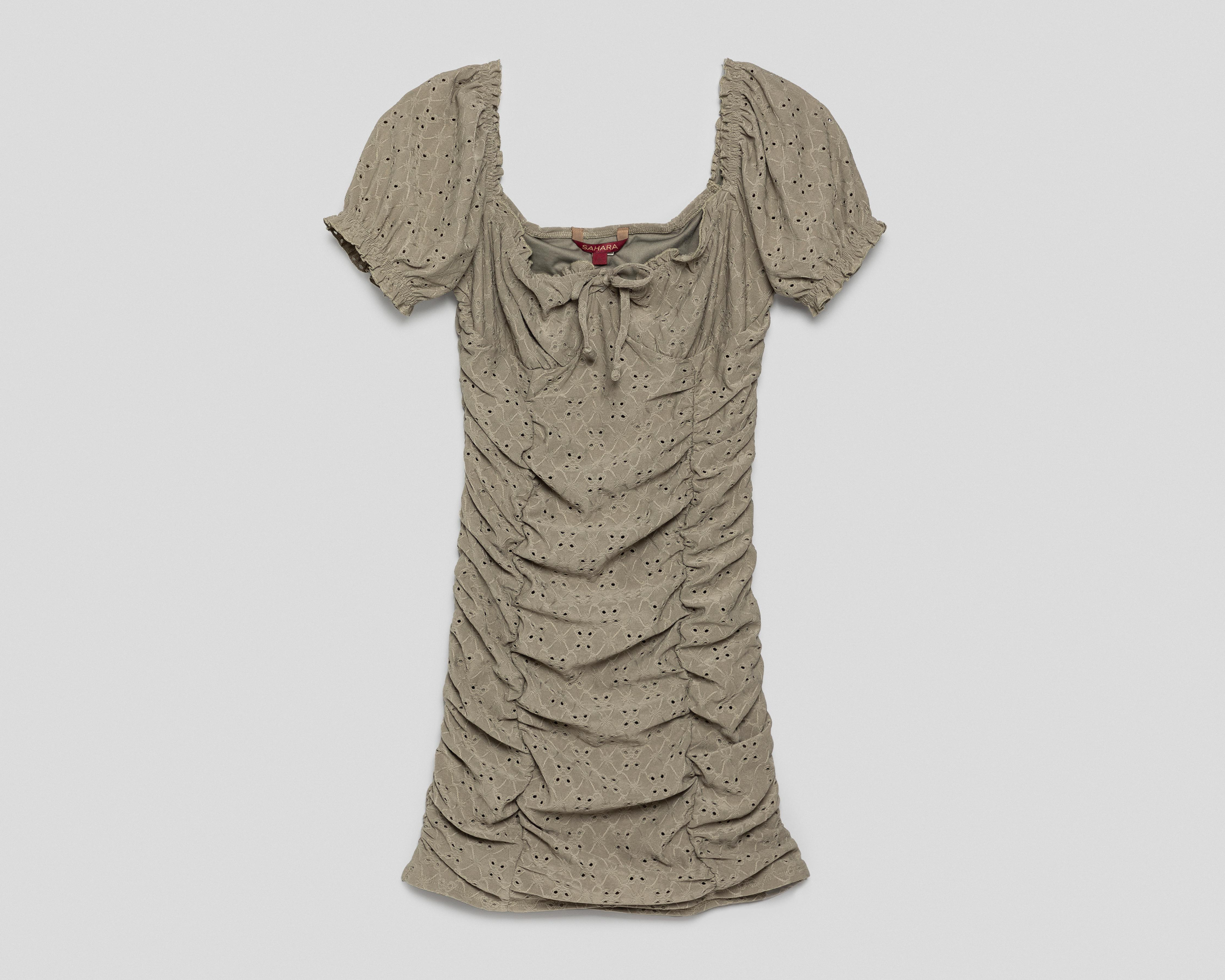 Foto 2 pulgar | Vestido Casual Sahara Verde con Corte Láser