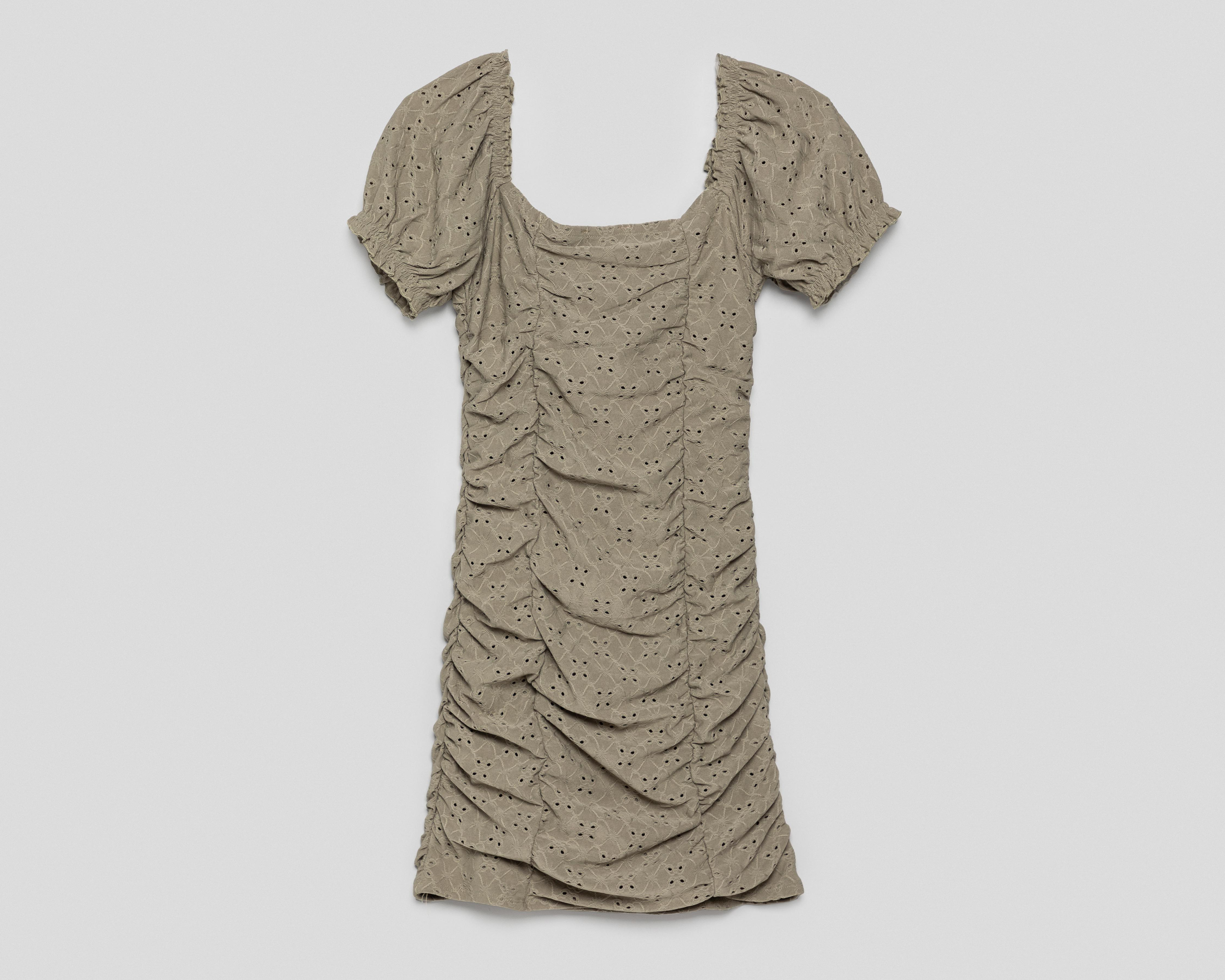 Foto 3 pulgar | Vestido Casual Sahara Verde con Corte Láser