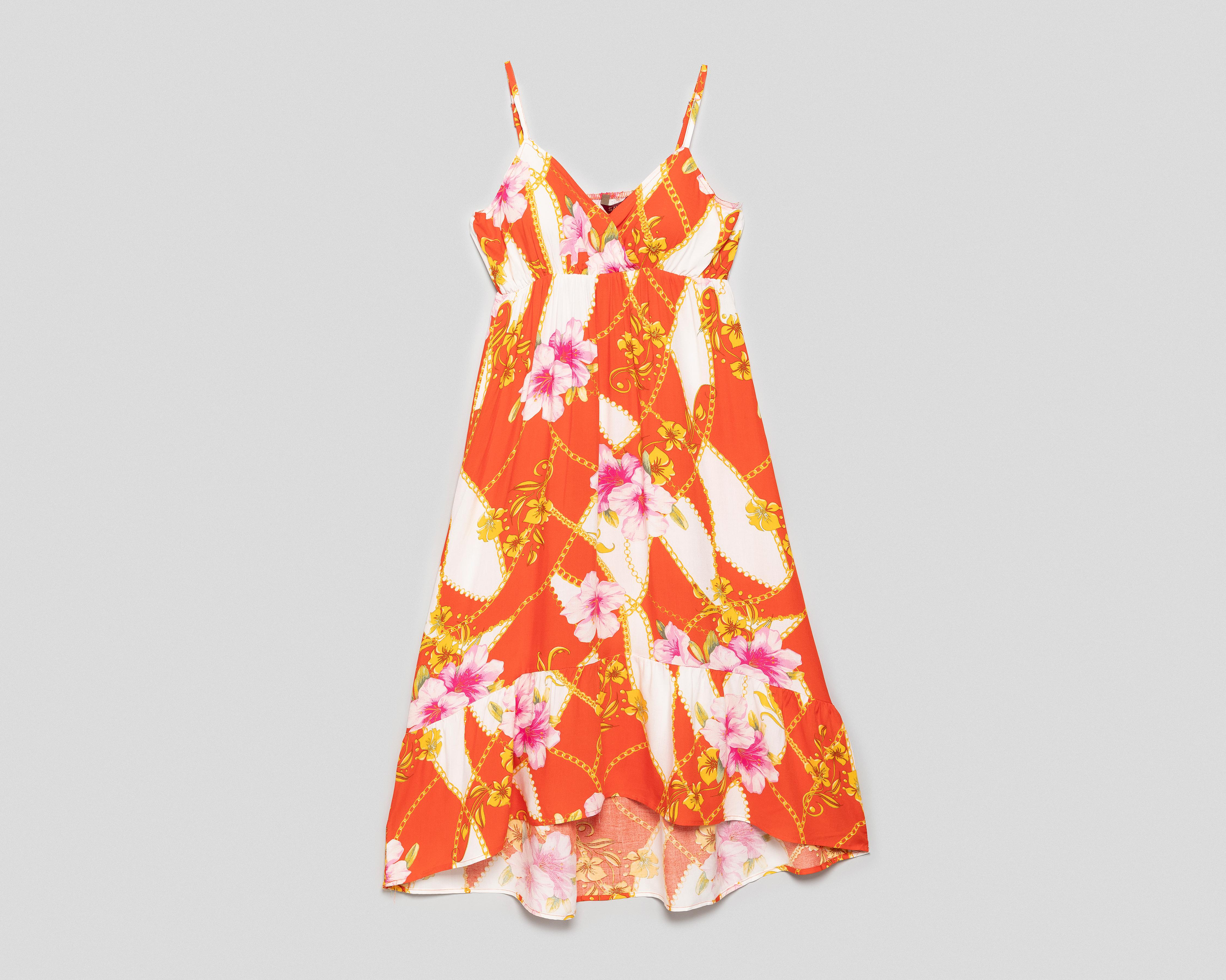 Foto 2 pulgar | Vestido Casual Sahara con Estampado de Flores y Tirantes