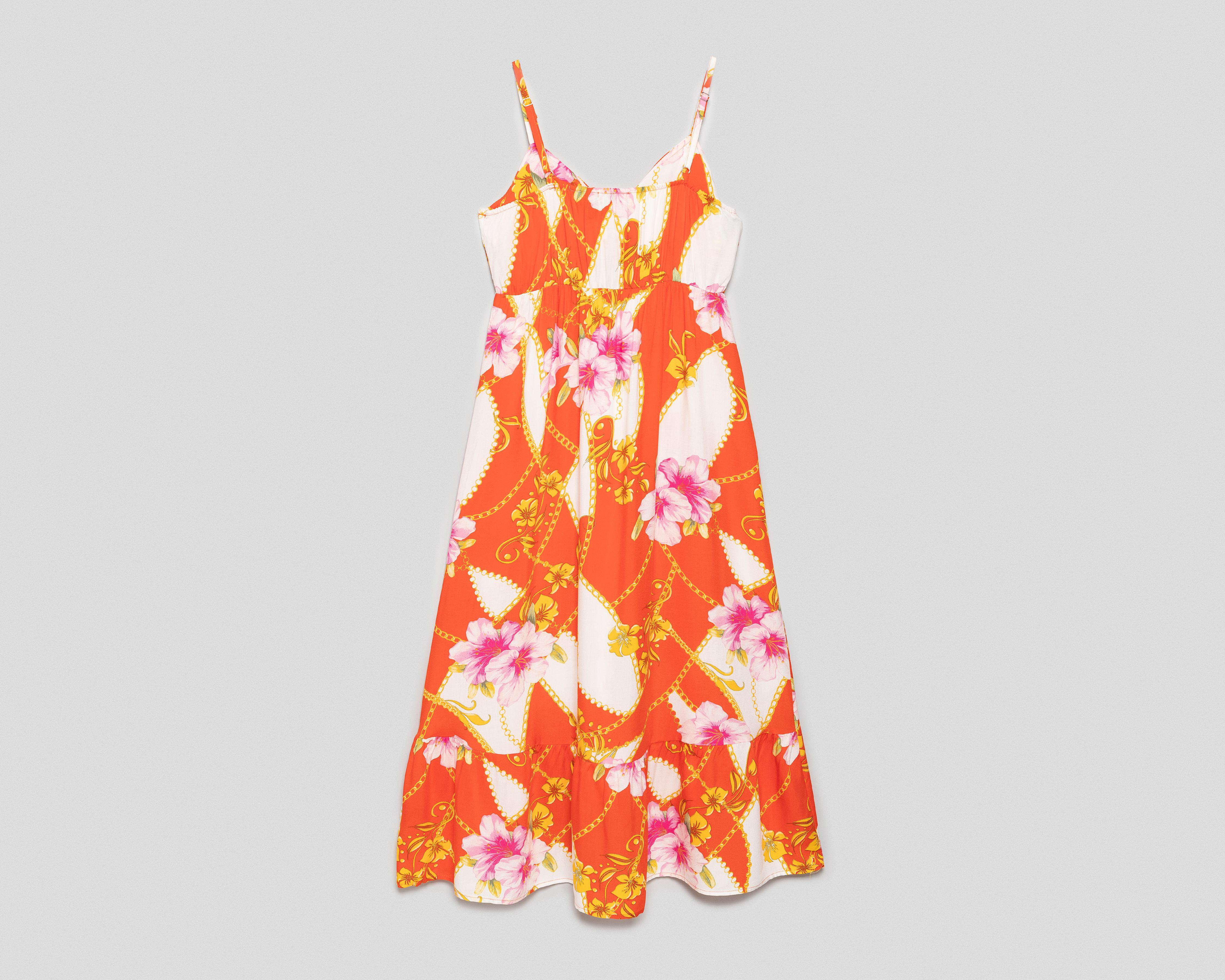 Foto 3 pulgar | Vestido Casual Sahara con Estampado de Flores y Tirantes