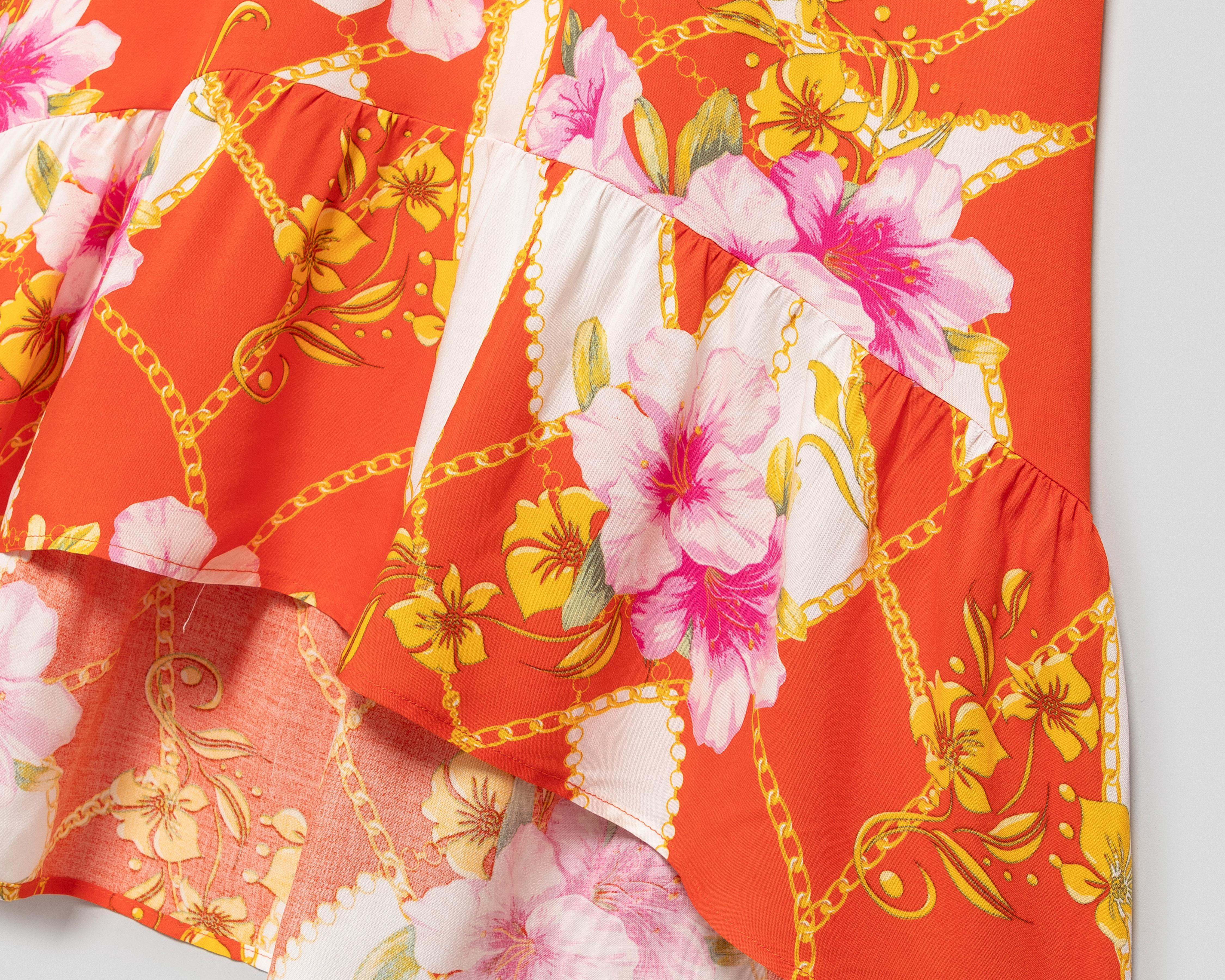 Foto 5 pulgar | Vestido Casual Sahara con Estampado de Flores y Tirantes
