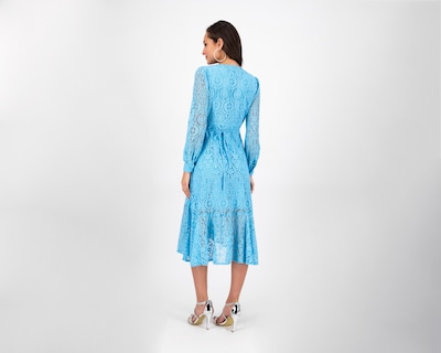 Foto 3 | Vestido Meirius de Noche Azul con Escote V