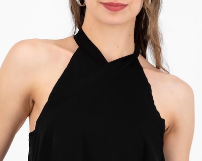 Foto 4 | Vestido Meirius de Noche Negro Cuello Halter