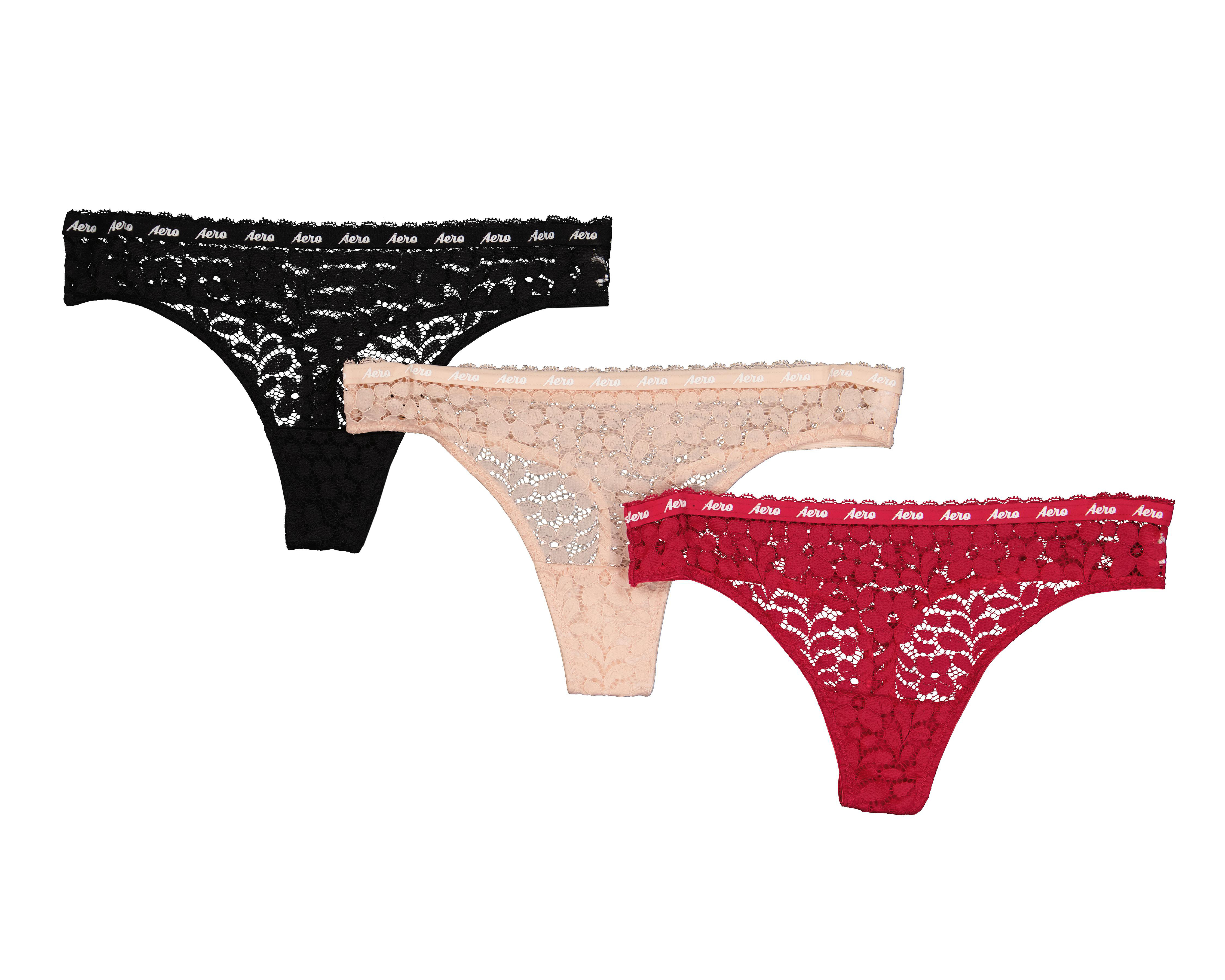 Foto 2 pulgar | Tanga de Encaje Aéropostale para Mujer 3 Piezas