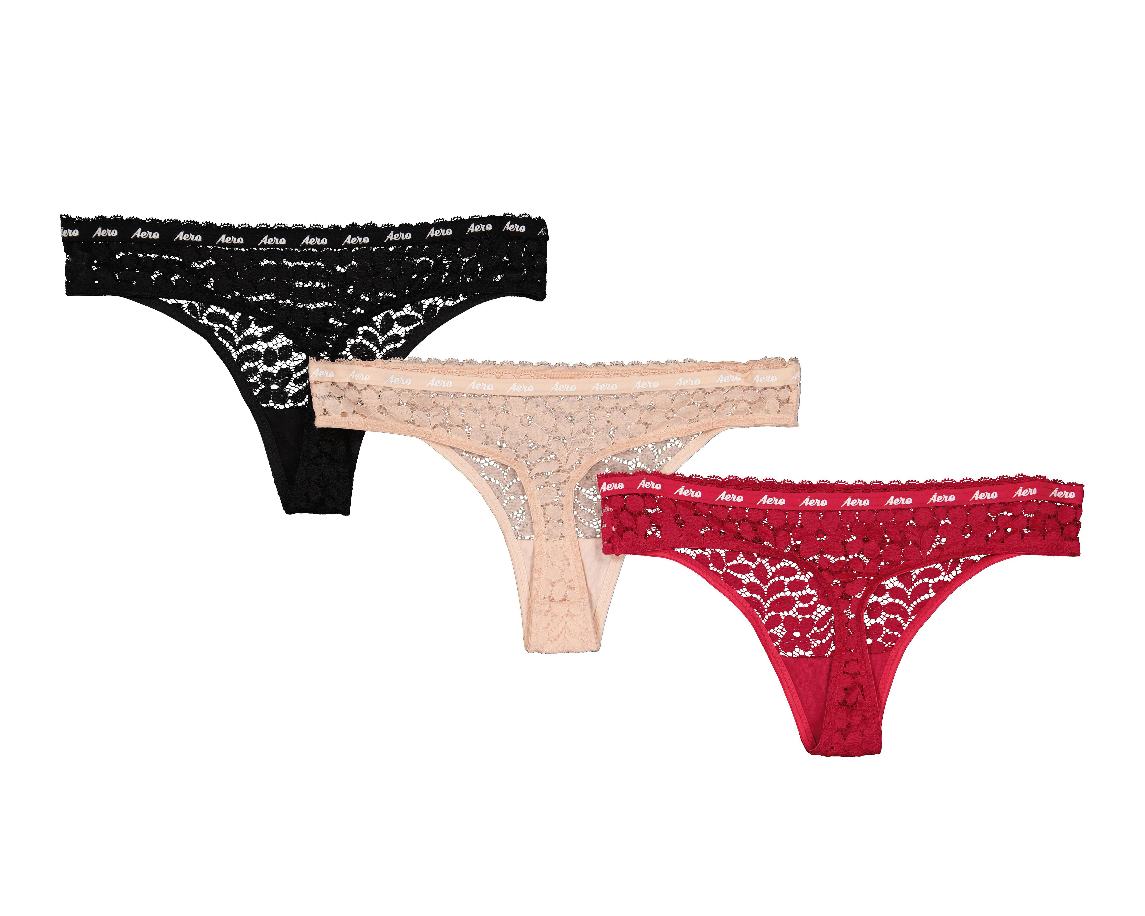 Foto 3 pulgar | Tanga de Encaje Aéropostale para Mujer 3 Piezas