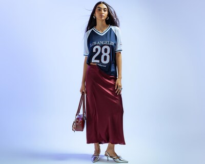 Foto 1 | Falda Midi Strona Tinta para Mujer