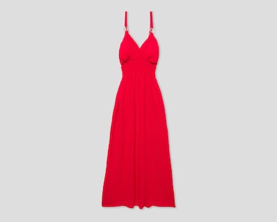 Foto 1 | Vestido de Playa Sahara Rojo con Tirantes Largo para Mujer