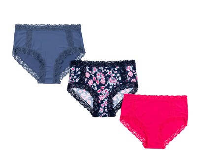 Foto 1 | Pantaleta con Encaje Beauty Secret para Mujer 3 Piezas