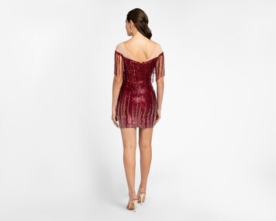 Foto 3 | Vestido Meirius de Fiesta Corto con Lentejuelas