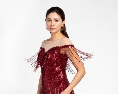 Foto 4 | Vestido Meirius de Fiesta Corto con Lentejuelas