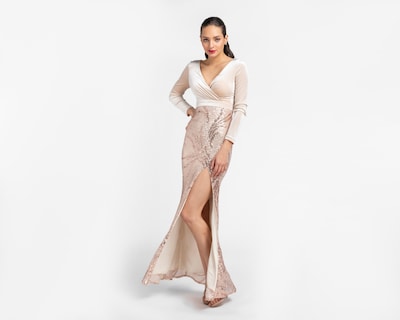 Foto 2 | Vestido Meirius Formal Escote V con Lentejuelas
