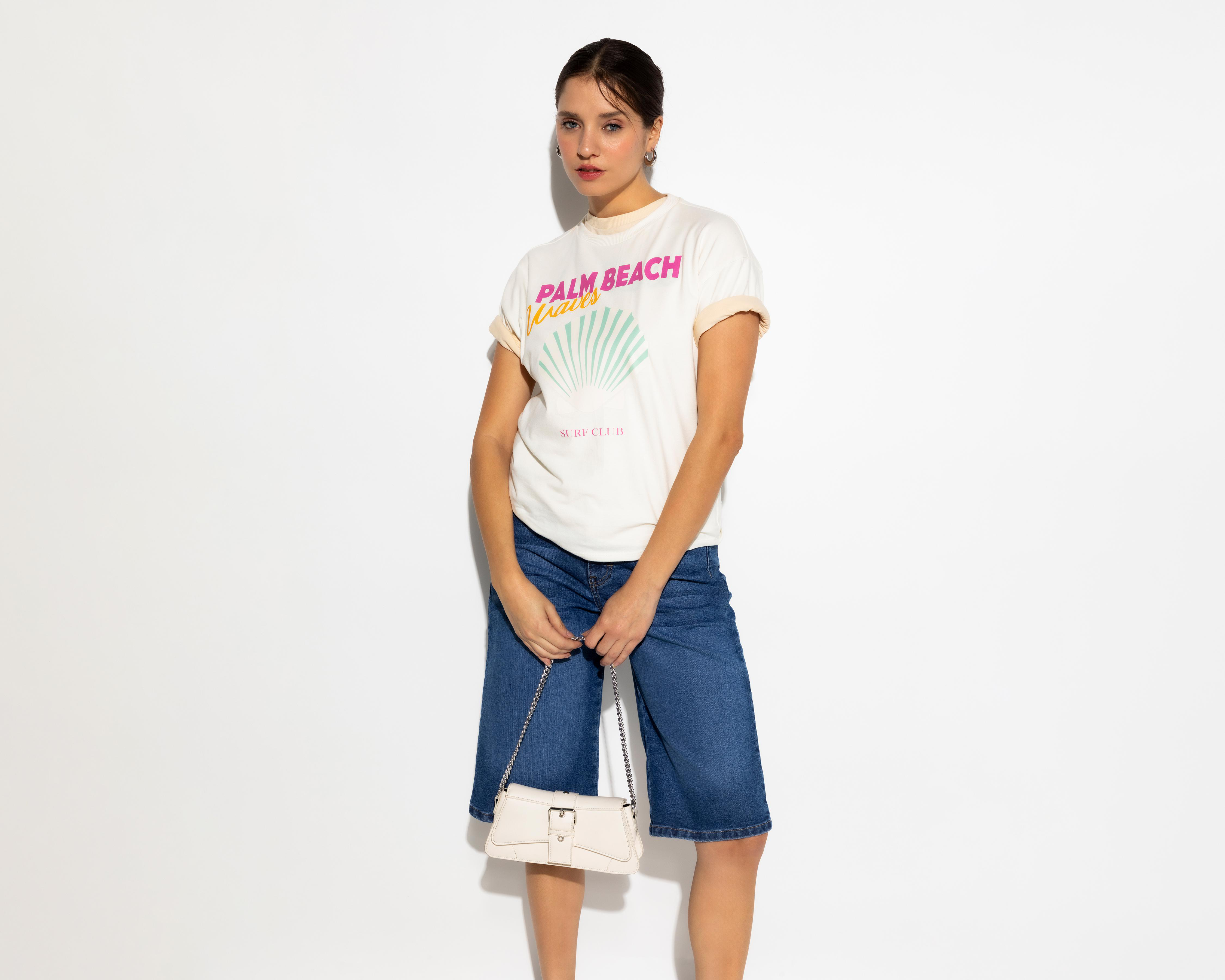 Playera Manga Corta Strona para Mujer $199