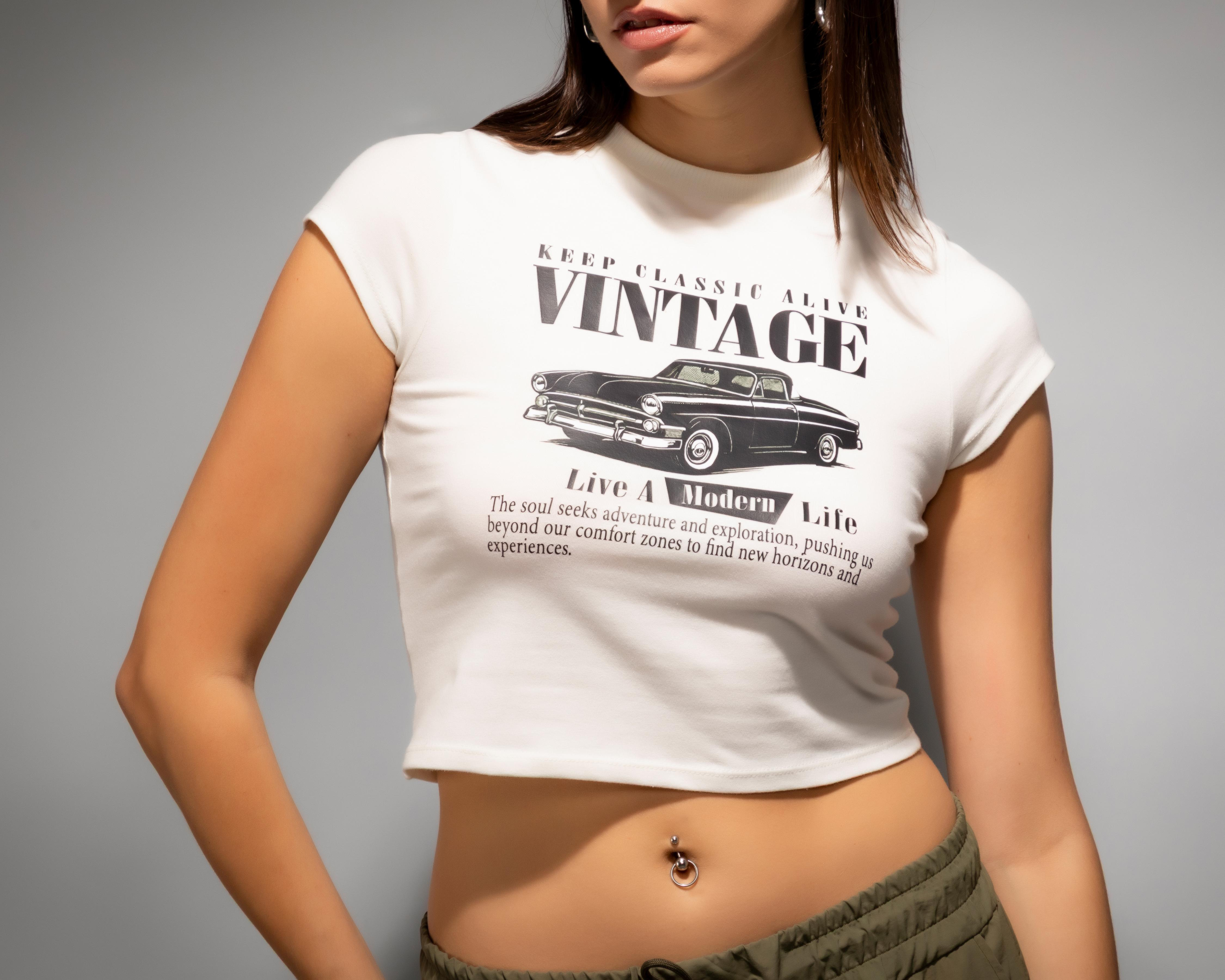 Foto 4 | Playera Manga Corta Strona para Mujer