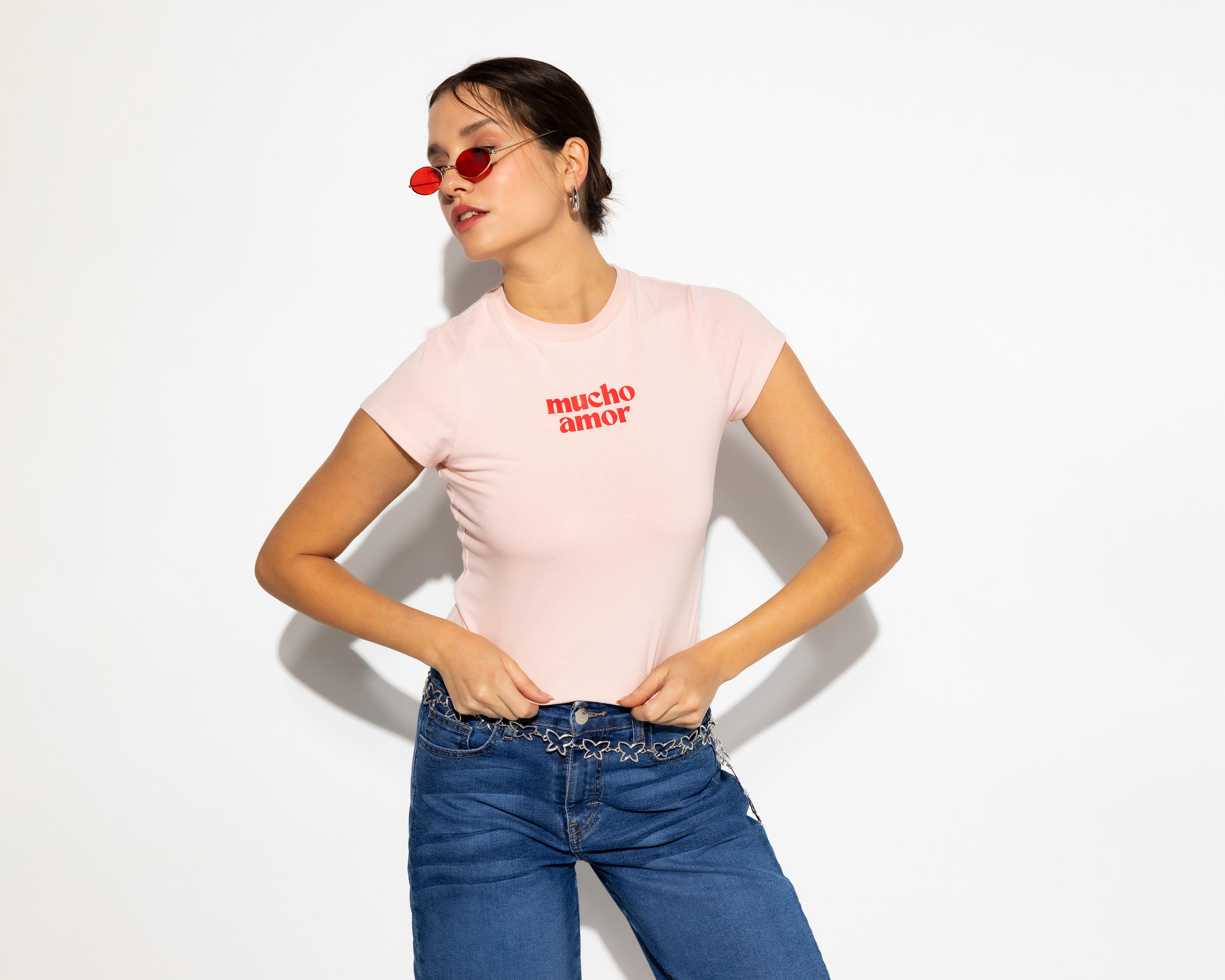 Foto 2 pulgar | Playera Manga Corta Strona para Mujer