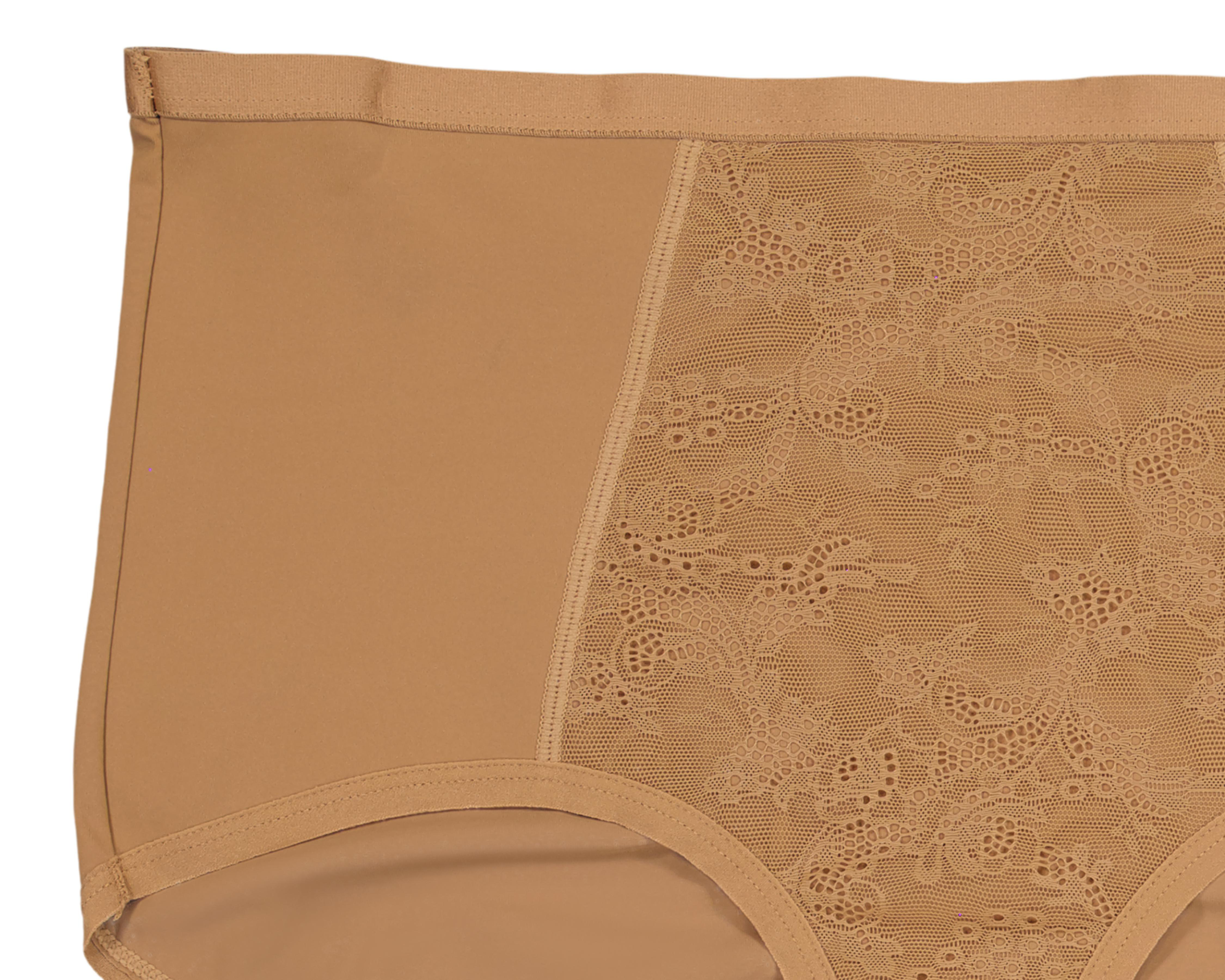 Foto 4 pulgar | Pantaleta Completa con Encaje Beauty Secret para Mujer 2 Piezas