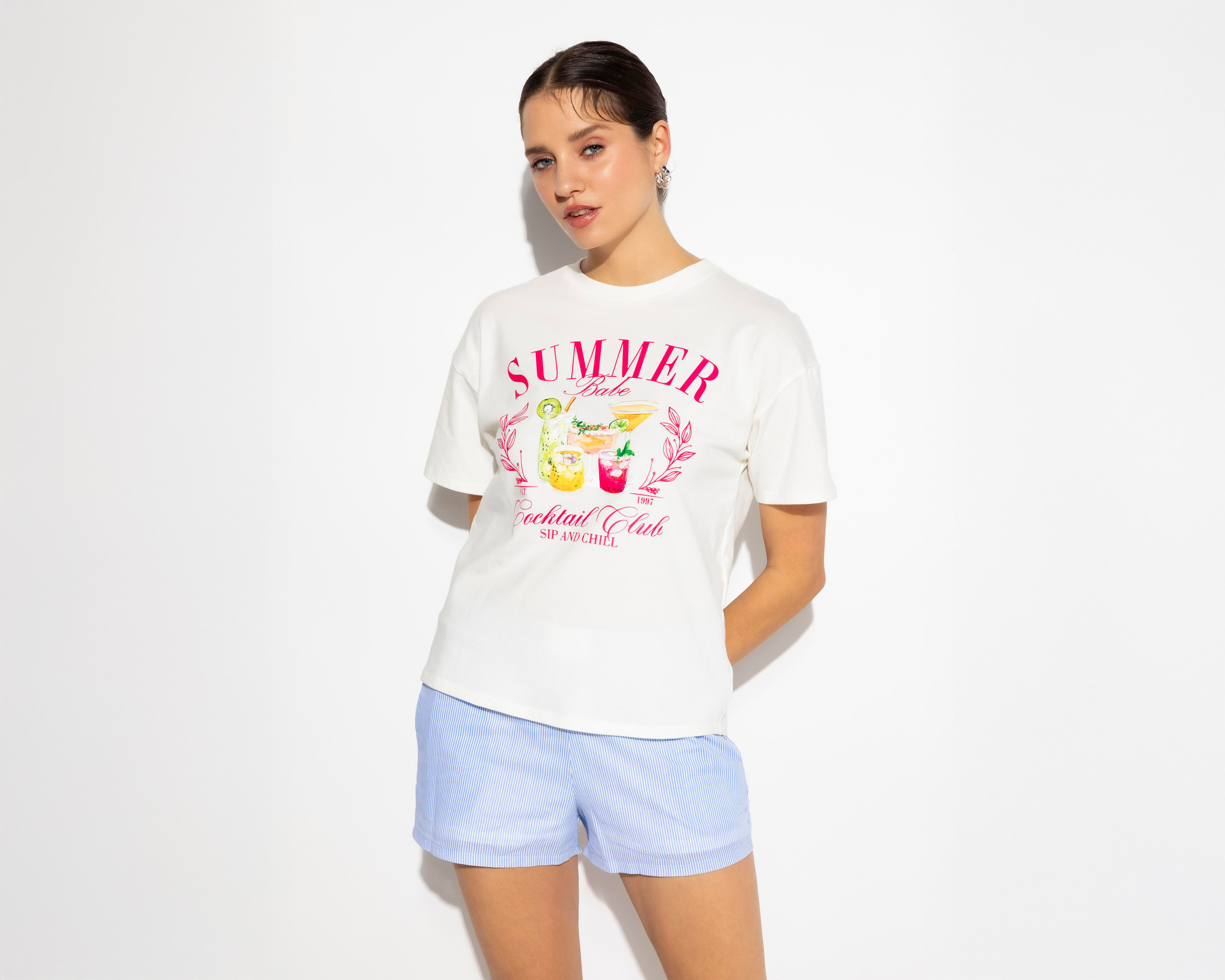 Foto 2 | Playera Estampada Strona para Mujer