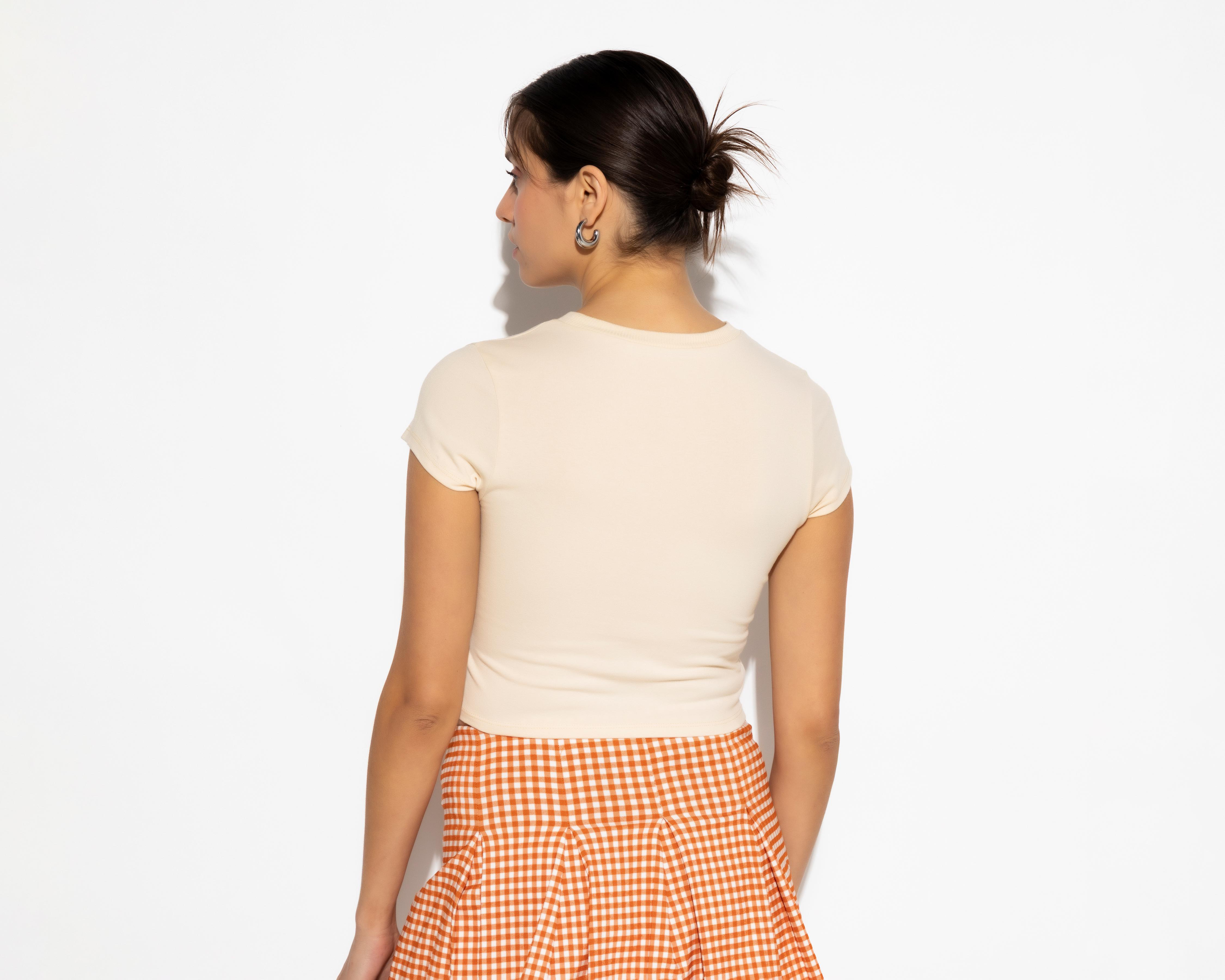 Foto 4 pulgar | Playera Beige Strona para Mujer