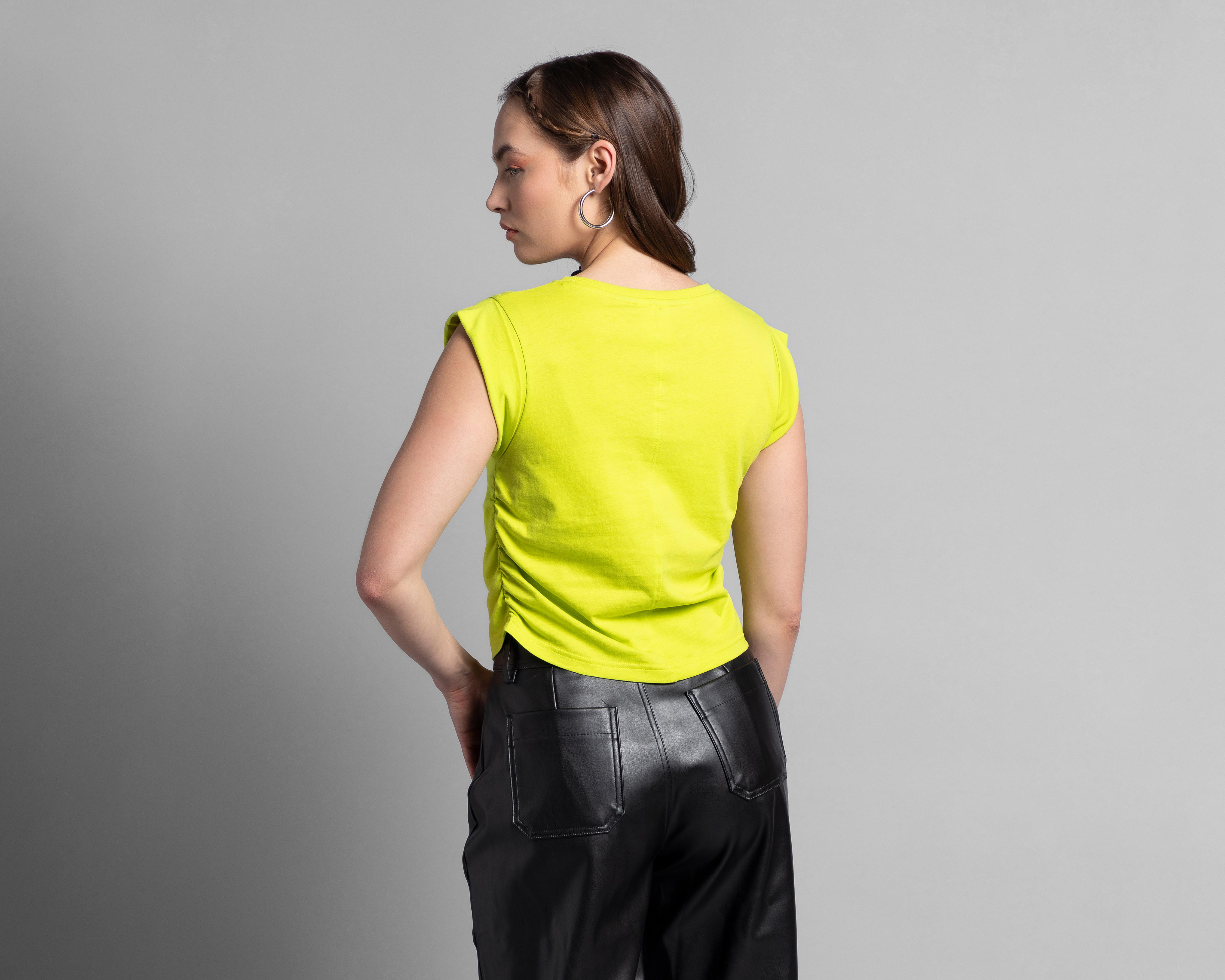 Foto 4 pulgar | Blusa Thinner sin Manga con Resorte en los Costados
