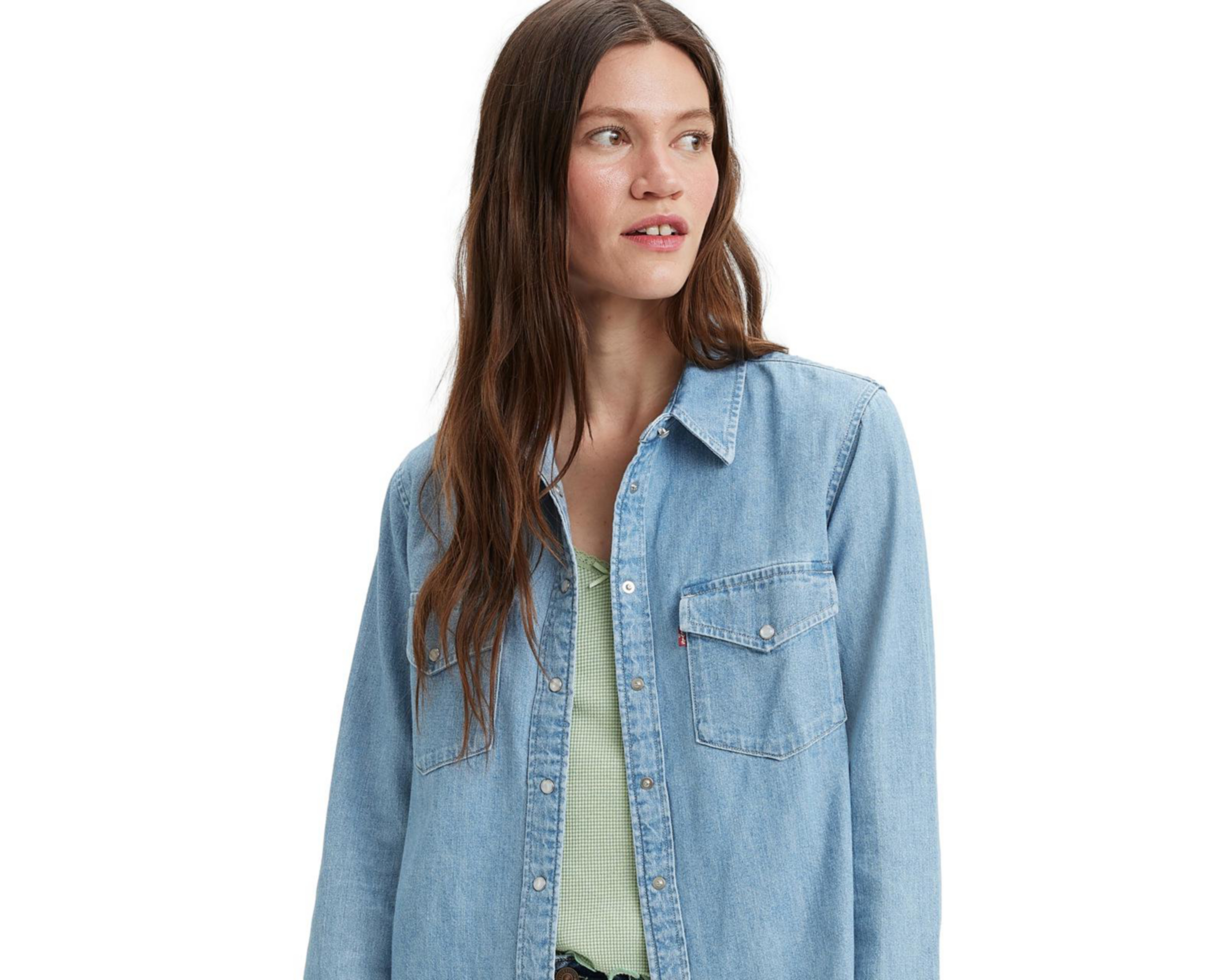 Foto 6 pulgar | Camisa Levi's Essential Western de Algodón para Mujer