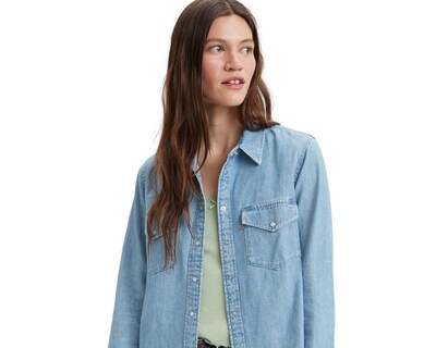 Foto 5 | Camisa Levi's Essential Western de Algodón para Mujer