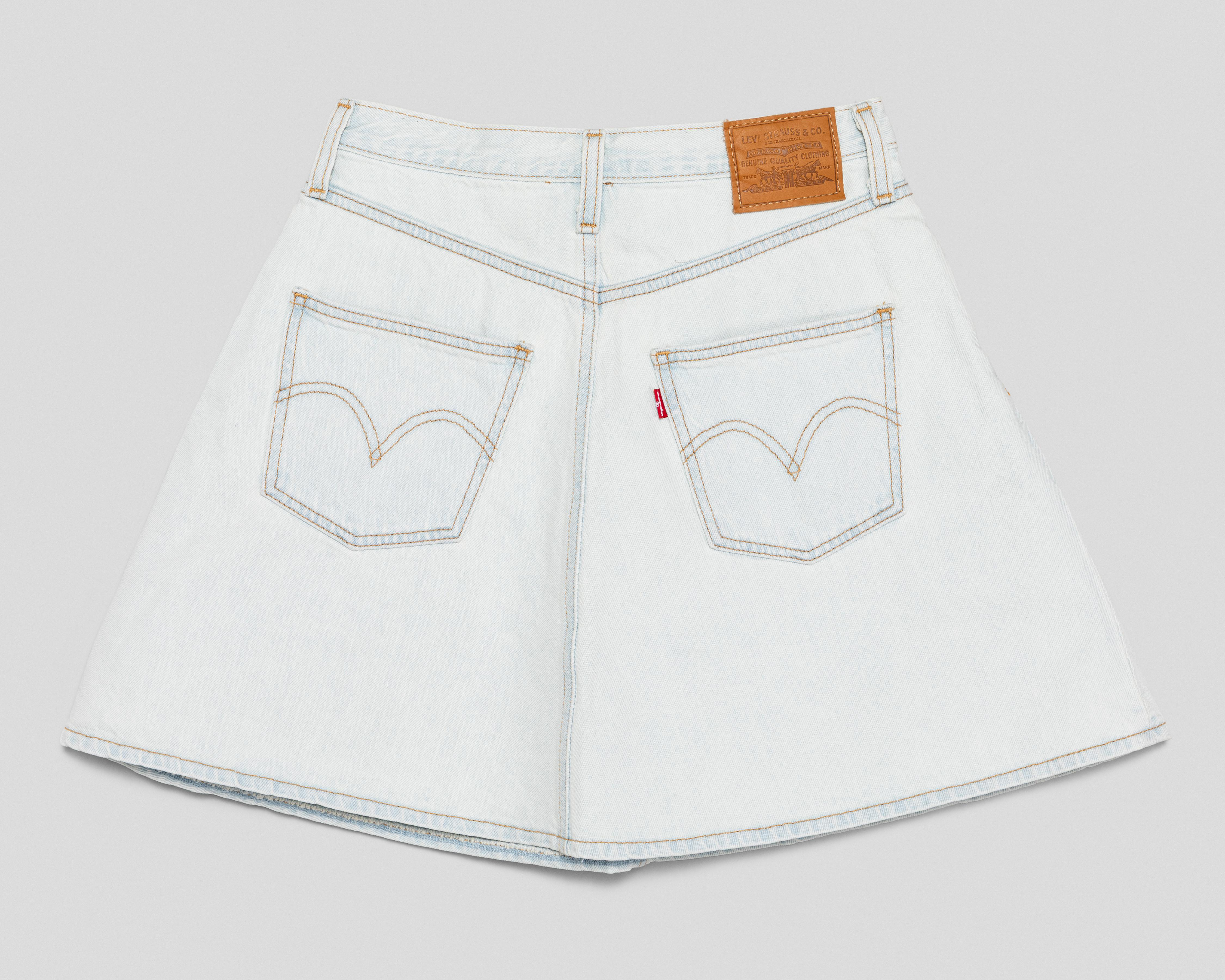 Foto 3 pulgar | Falda de Mezclilla Levi's Azul para Mujer