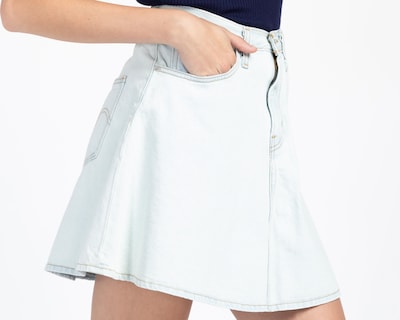Foto 4 | Falda de Mezclilla Levi's Azul para Mujer