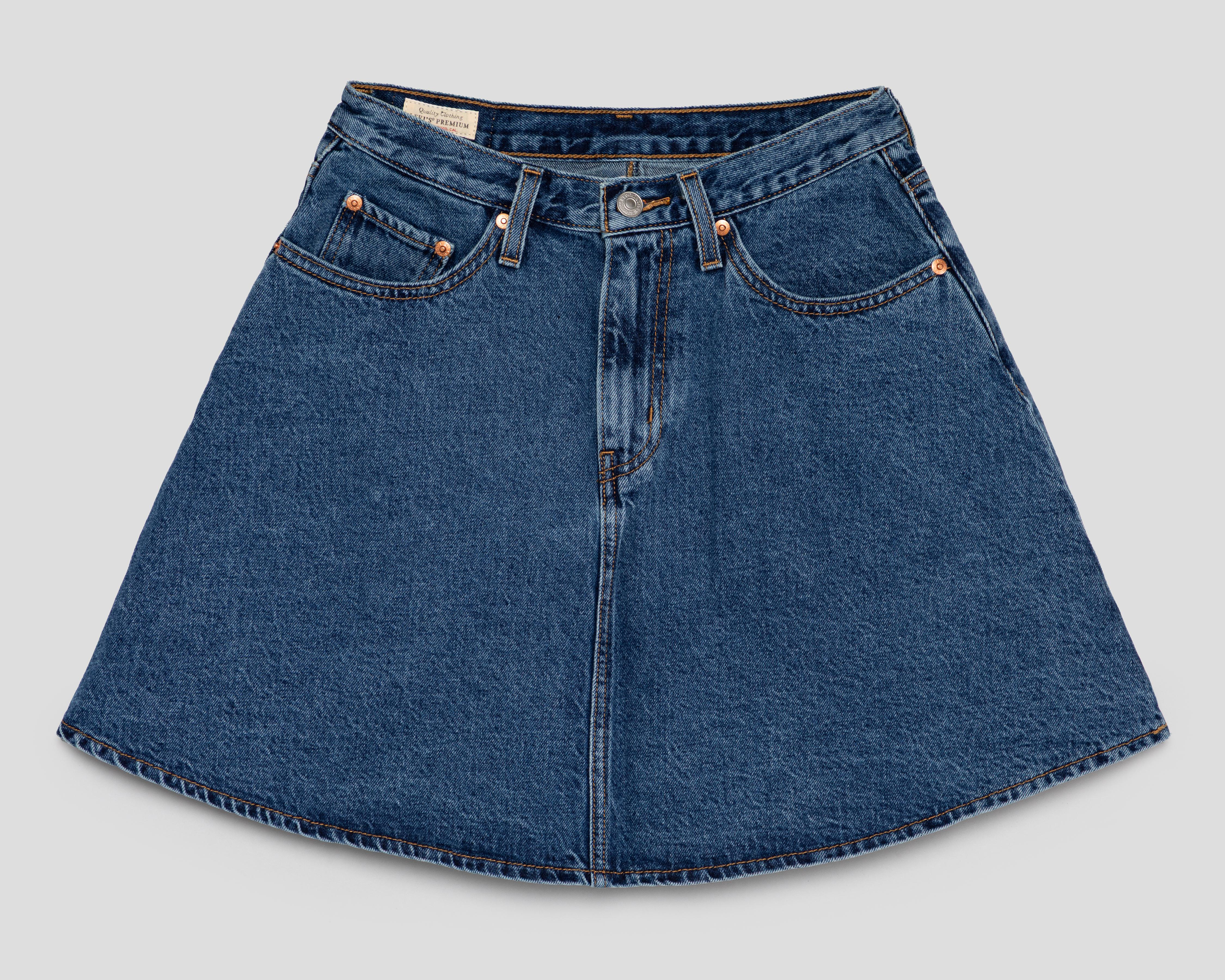 Foto 2 pulgar | Falda de Mezclilla Levi's Azul para Mujer