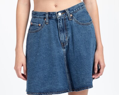 Foto 4 | Falda de Mezclilla Levi's Azul para Mujer