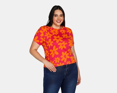 Foto 2 | Blusa 18 Forever Manga Corta con Print de Flores