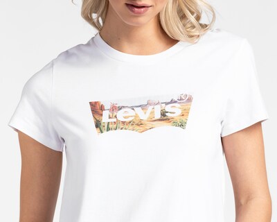 Foto 4 | Playera Blanca Levi's para Mujer