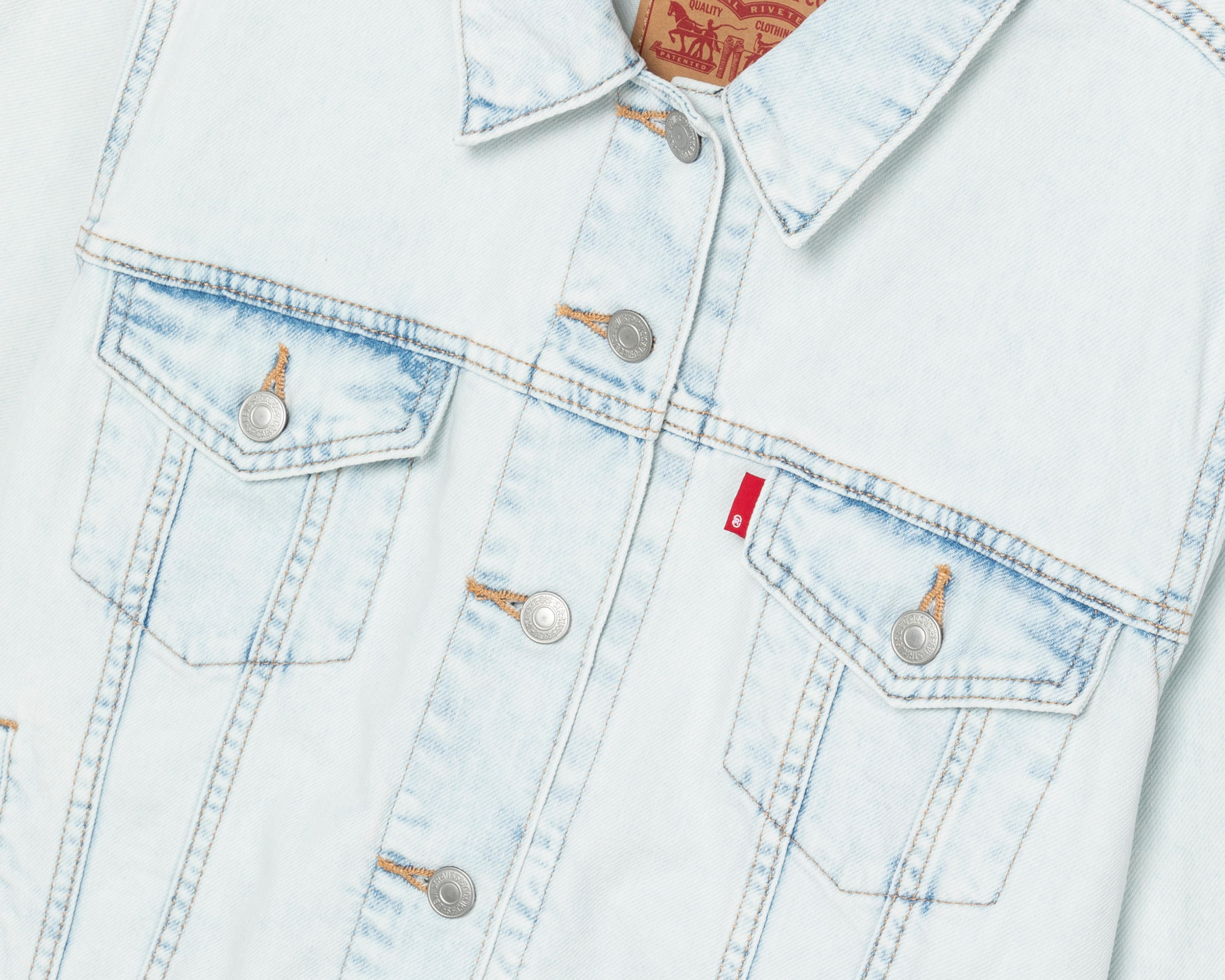 Foto 4 pulgar | Chamarra de Mezclilla Azul Levi's para Mujer