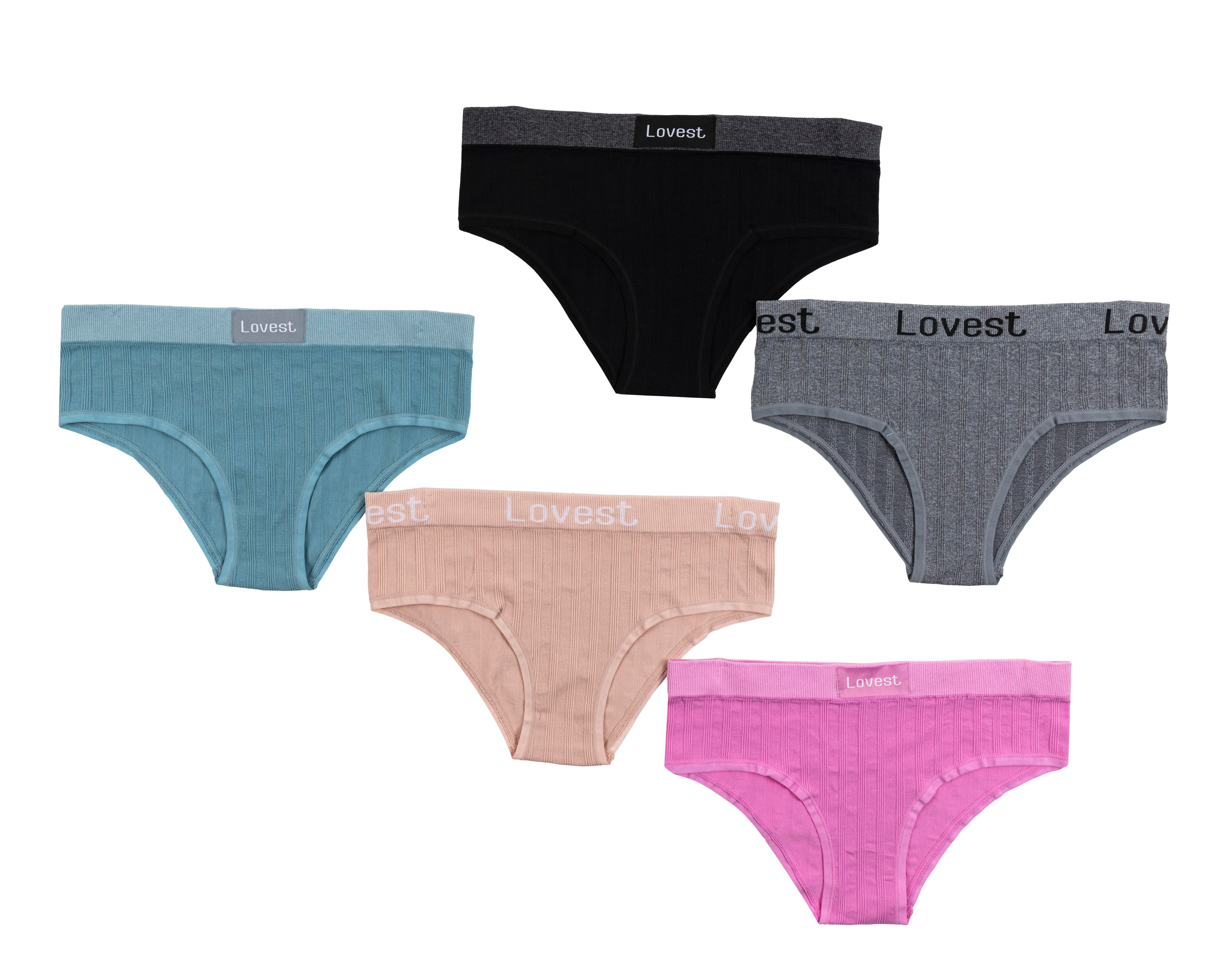 Foto 1 | Pantaleta Multicolor Lovest para Mujer 5 Piezas