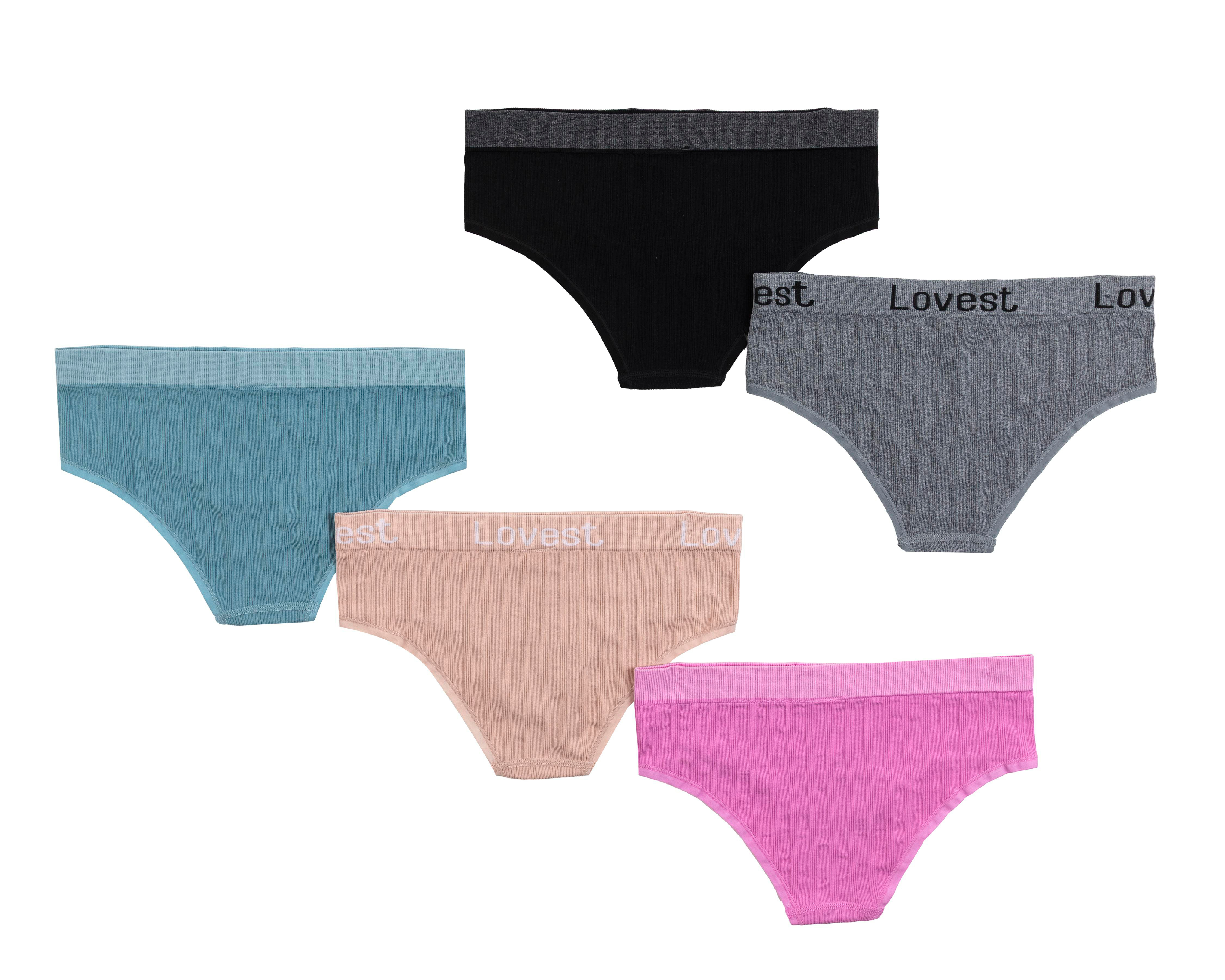 Foto 2 | Pantaleta Multicolor Lovest para Mujer 5 Piezas