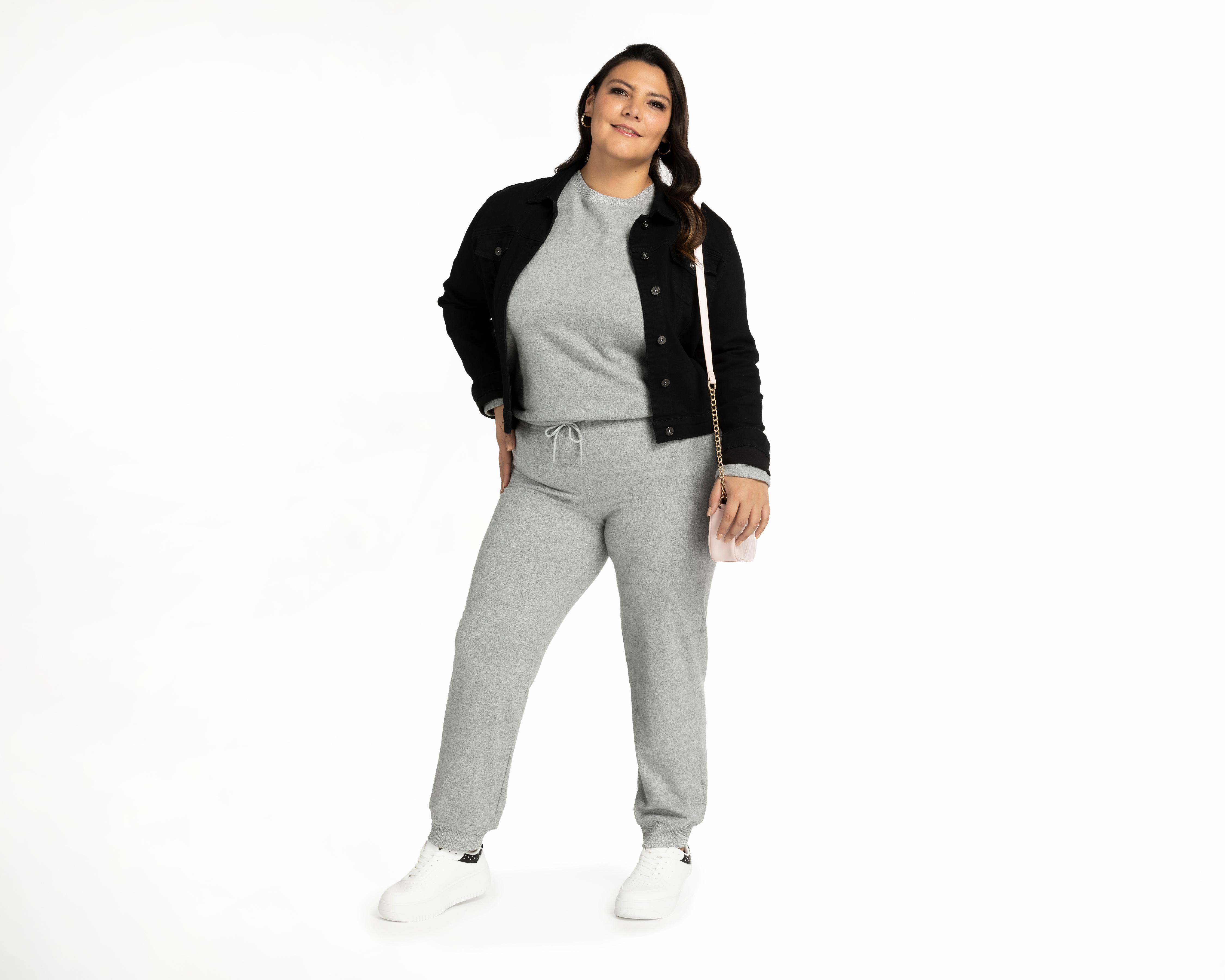 Foto 3 pulgar | Pants y Sudadera Lady Sun Gris