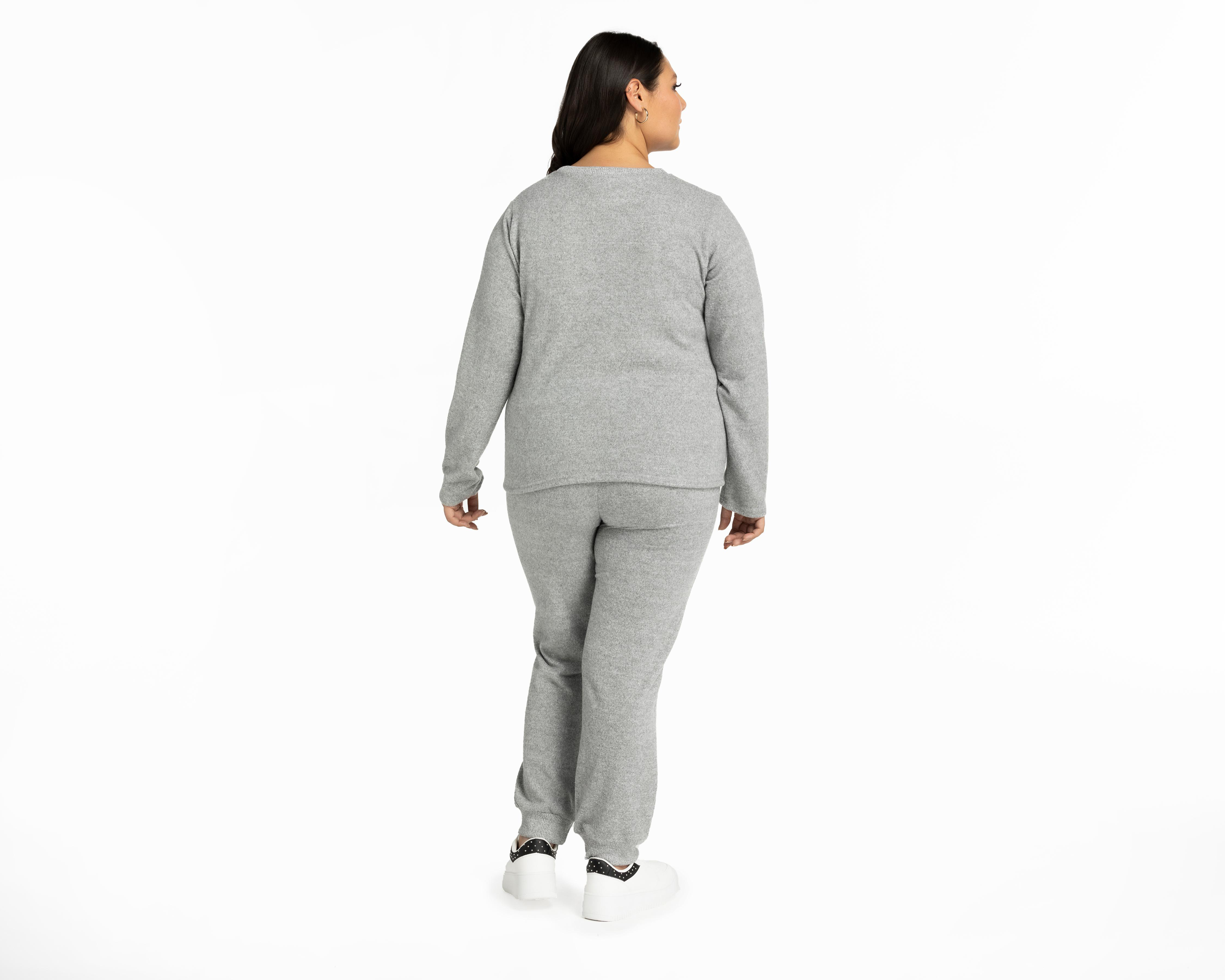 Foto 4 pulgar | Pants y Sudadera Lady Sun Gris