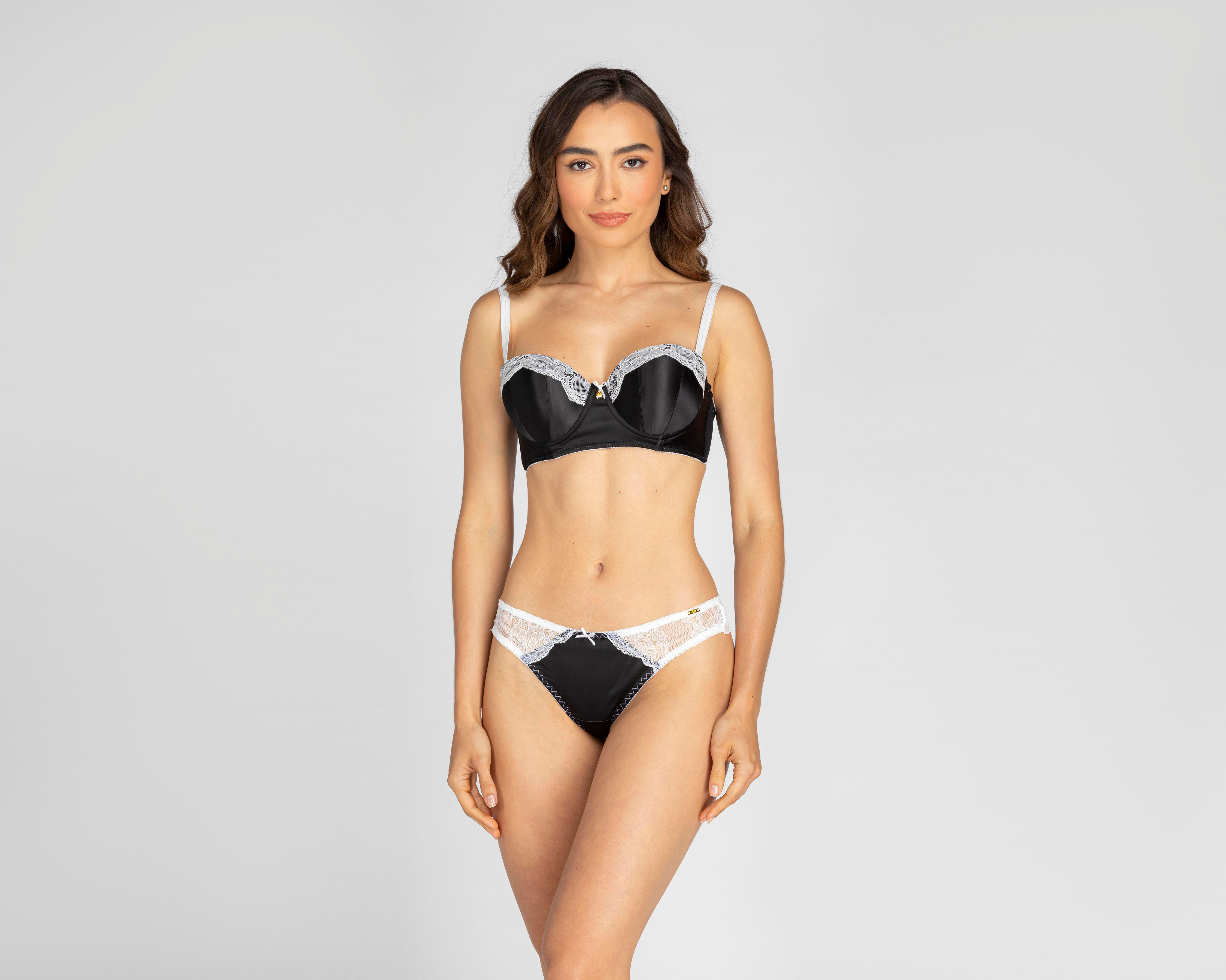 Coordinado de Encaje Jennifer Lopez Copa Completa para Mujer 2 Pack